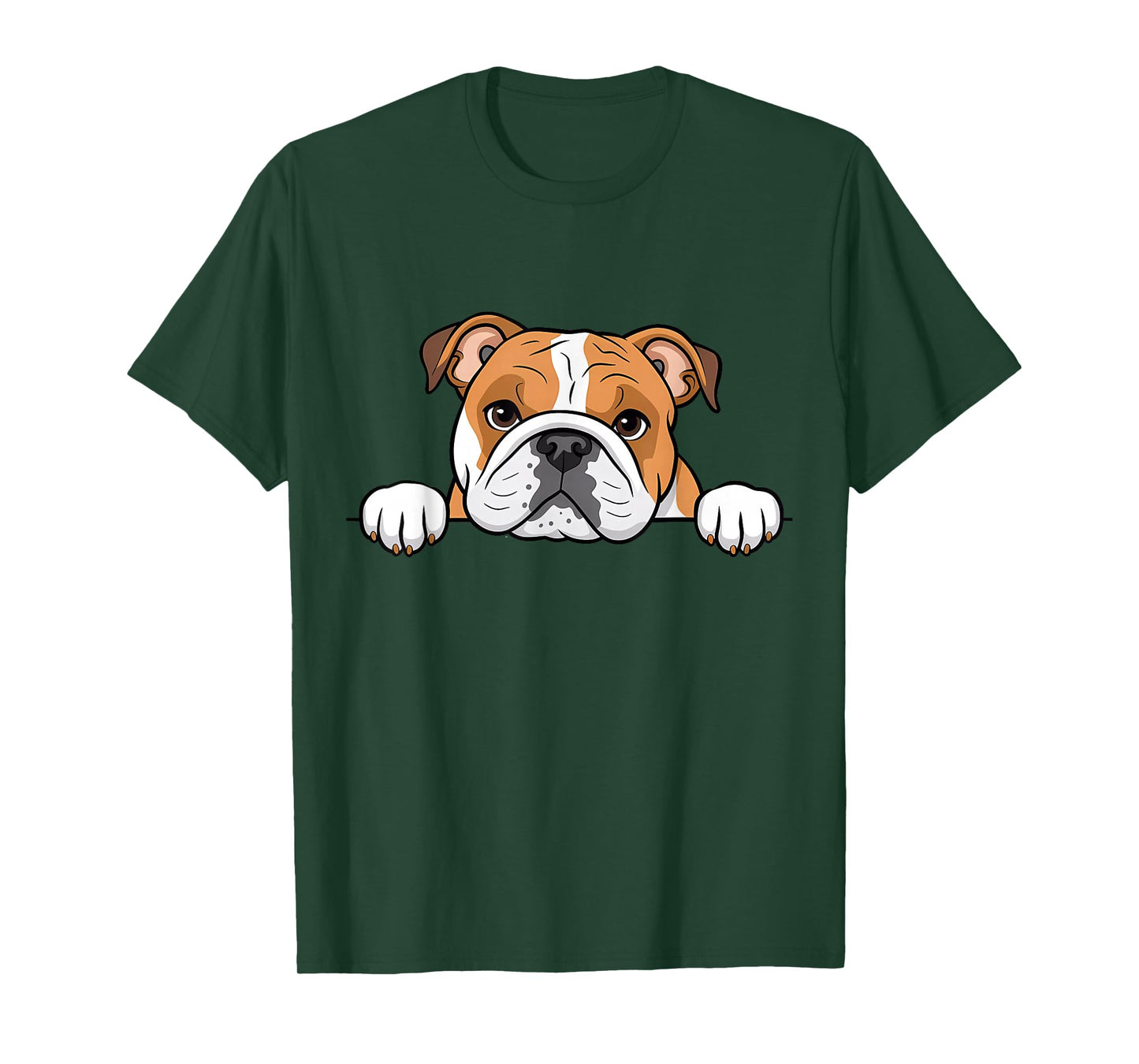 Cute English Bulldog Peeking Puppy Funny Dog Lover T-Shirt