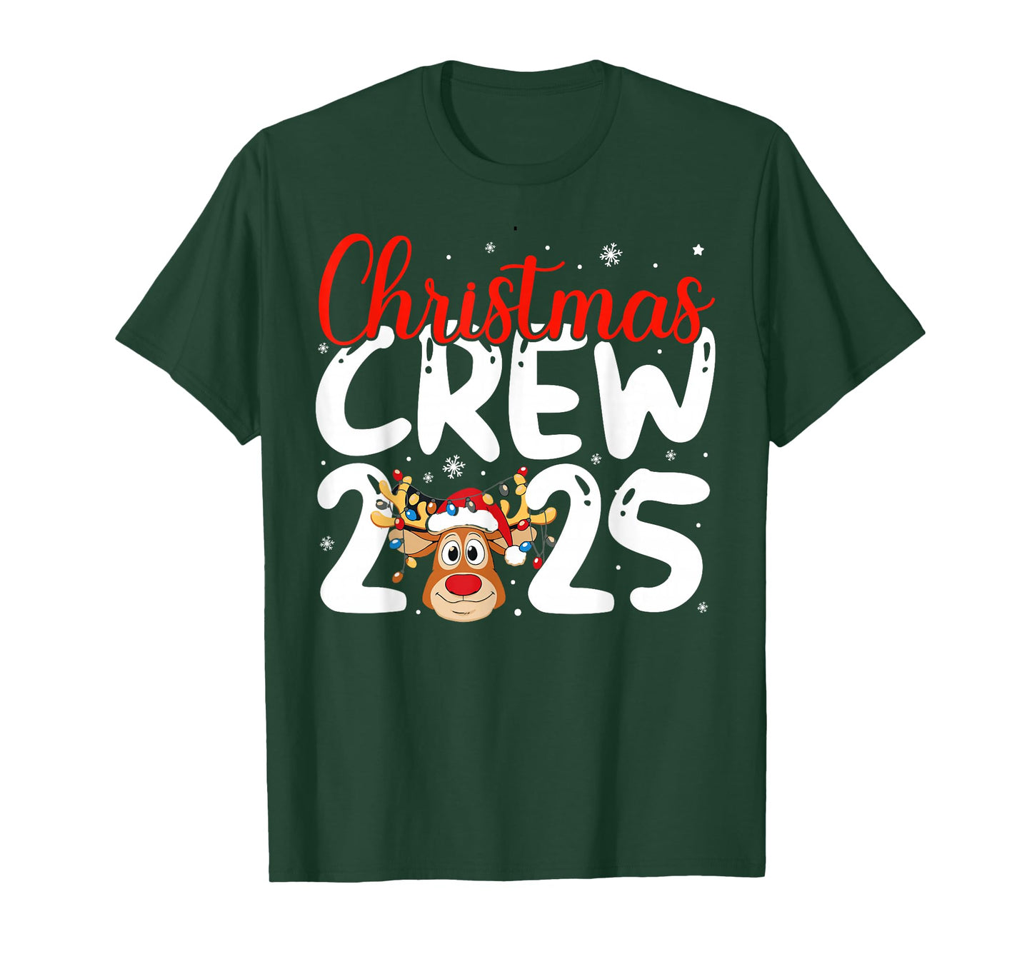 Christmas Crew 2025 Family Christmas Xmas Pajamas Matching T-Shirt