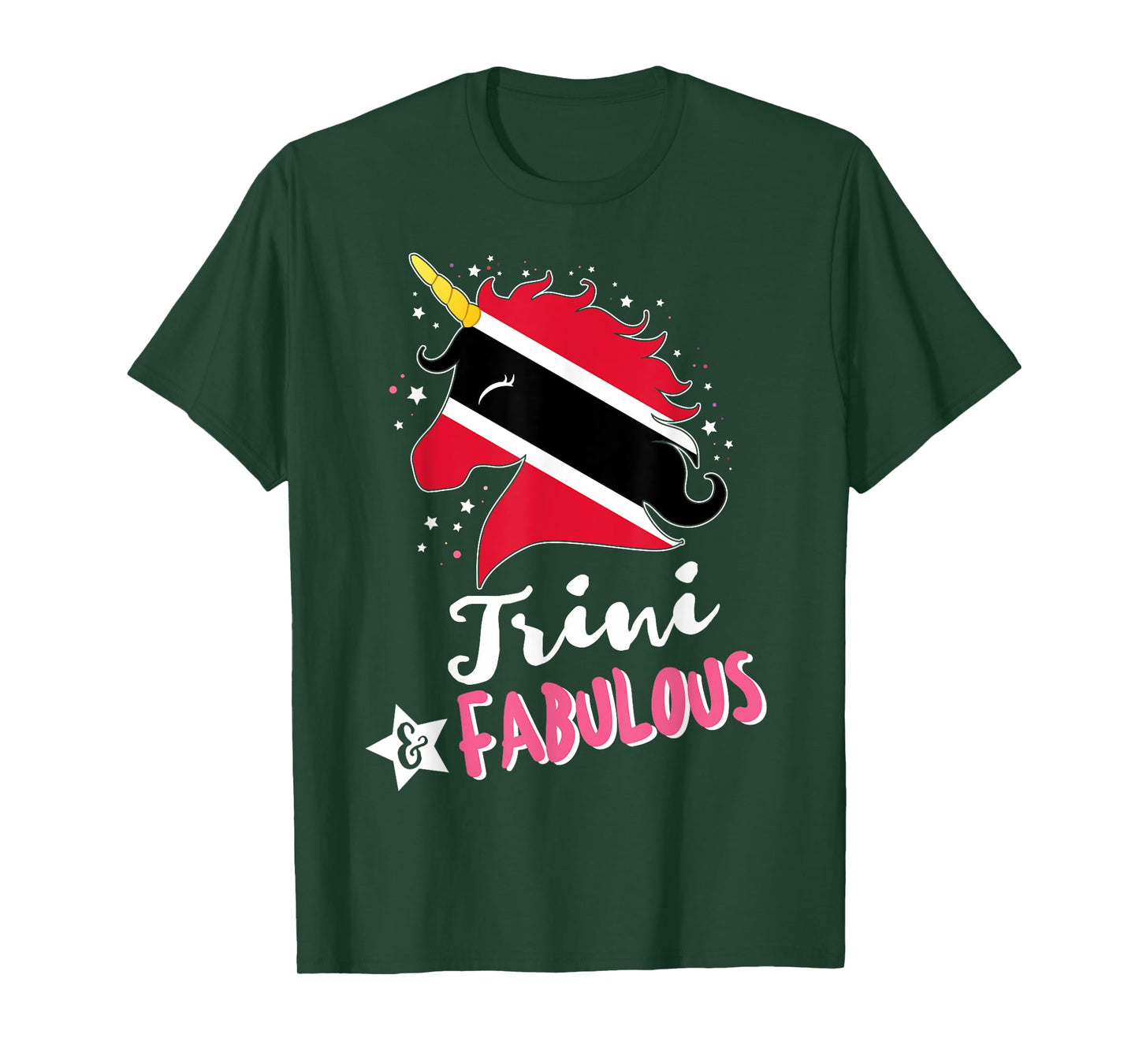 Trinbagonian Unicorn Trinidad and Tobago Flag T-Shirt