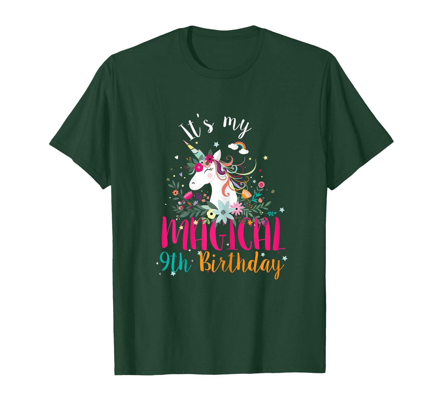 Its my 9th Birthday Unicorn Gifts 9 Years Old Birthday Girl T-Shirt