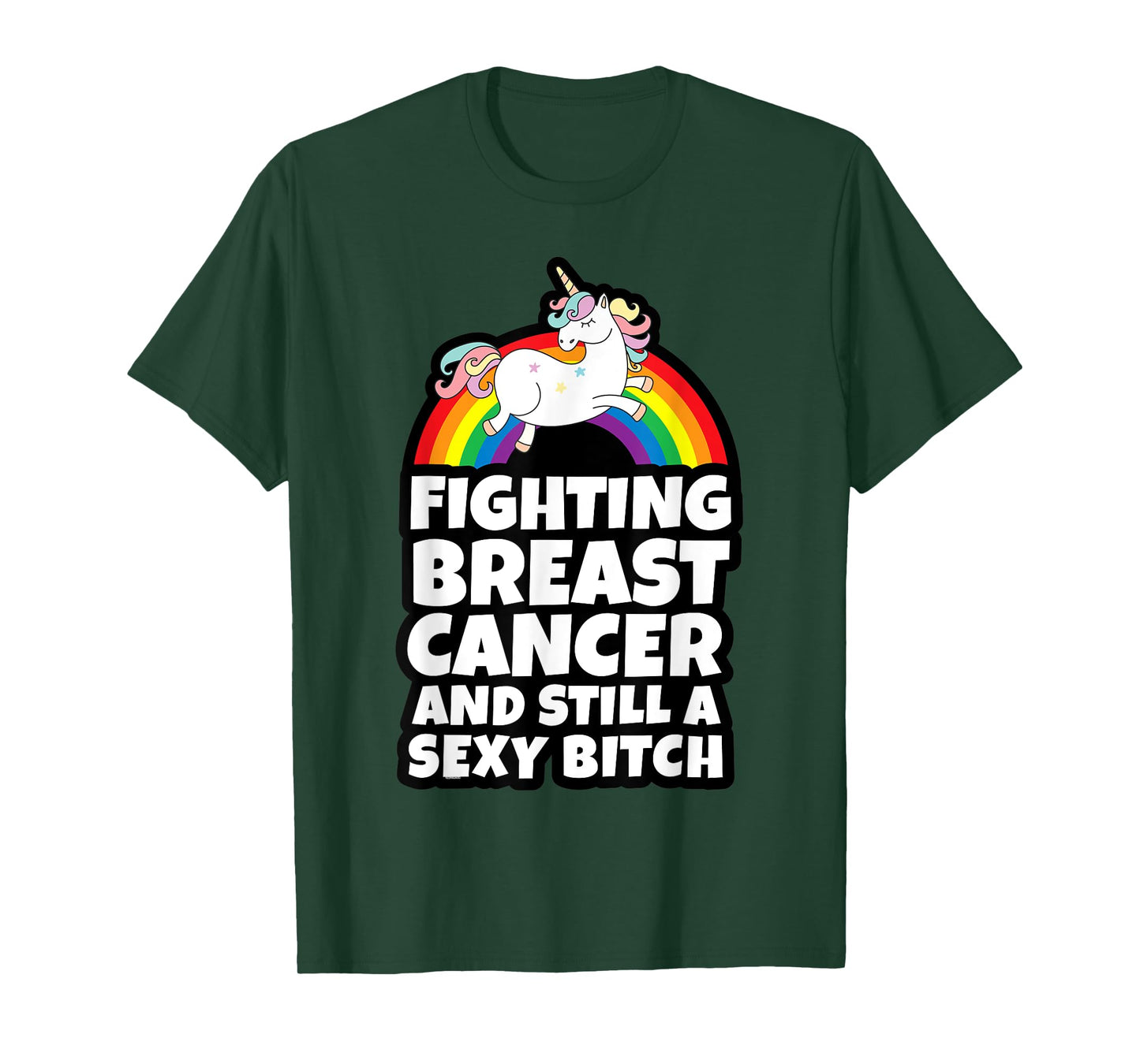 Fighting Breast Cancer Sexy Bitch Gay Pride Unicorn T-Shirt