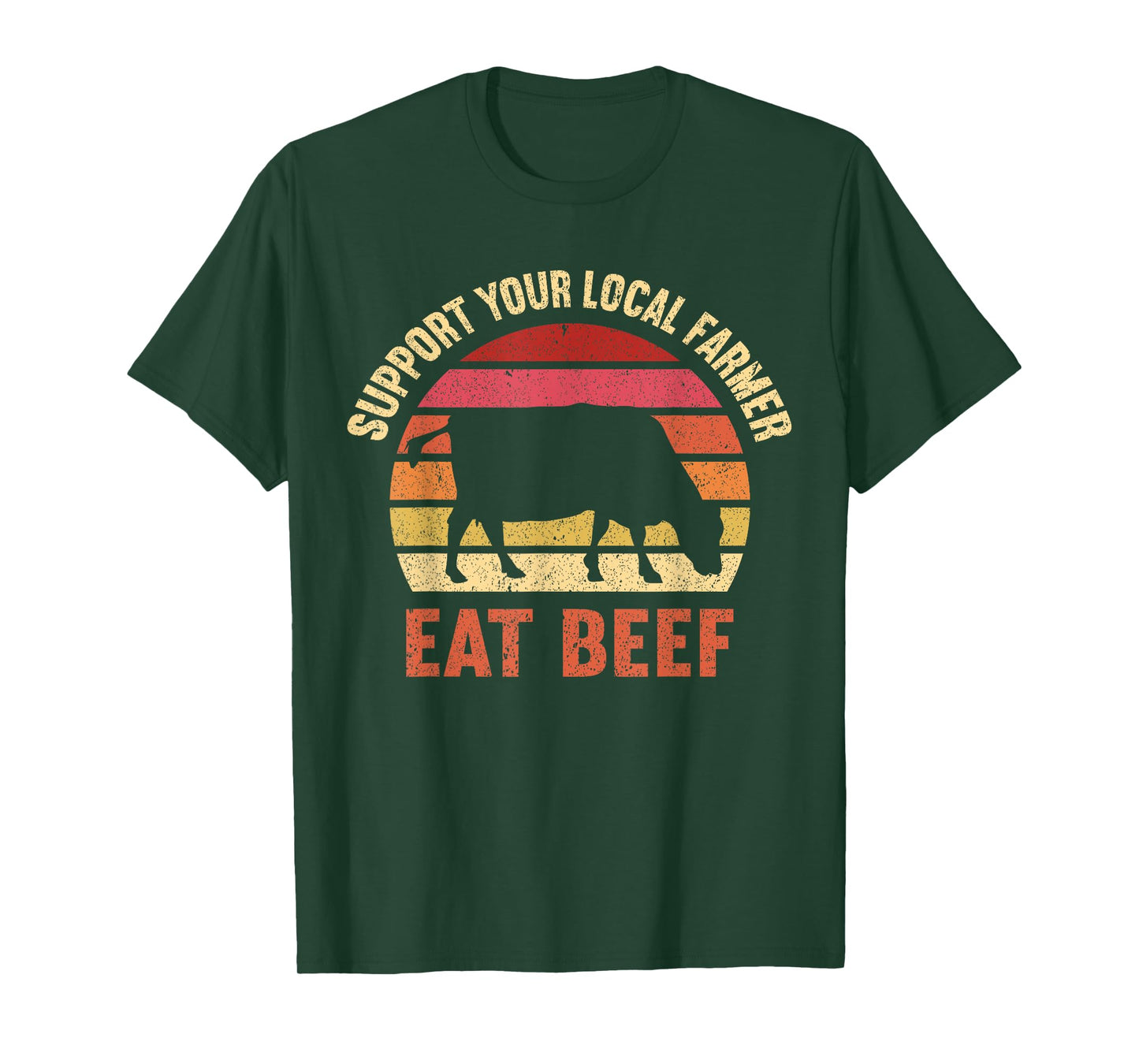 Kids Farming Boys Funny Farmer Gifts For Men Women Support Your Local Farmer Eat Beef Lover Funny Cattle Farmer Unisex-Kids T-Shirt Black Small Classic Fit Crew Neck Short Sleeve