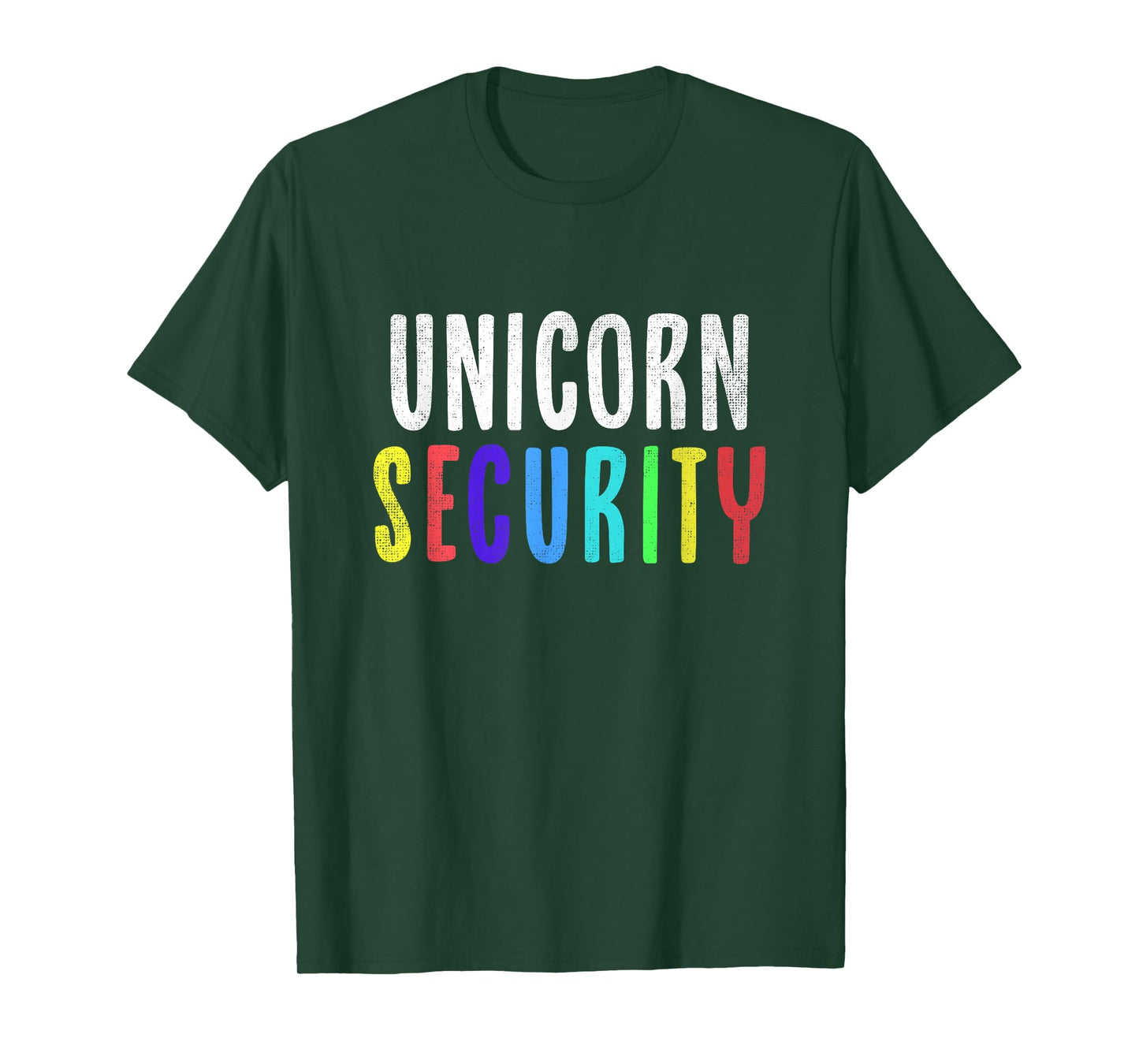 Halloween Dad Mom Daughter Adult Costume Unicorn Security T-Shirt
