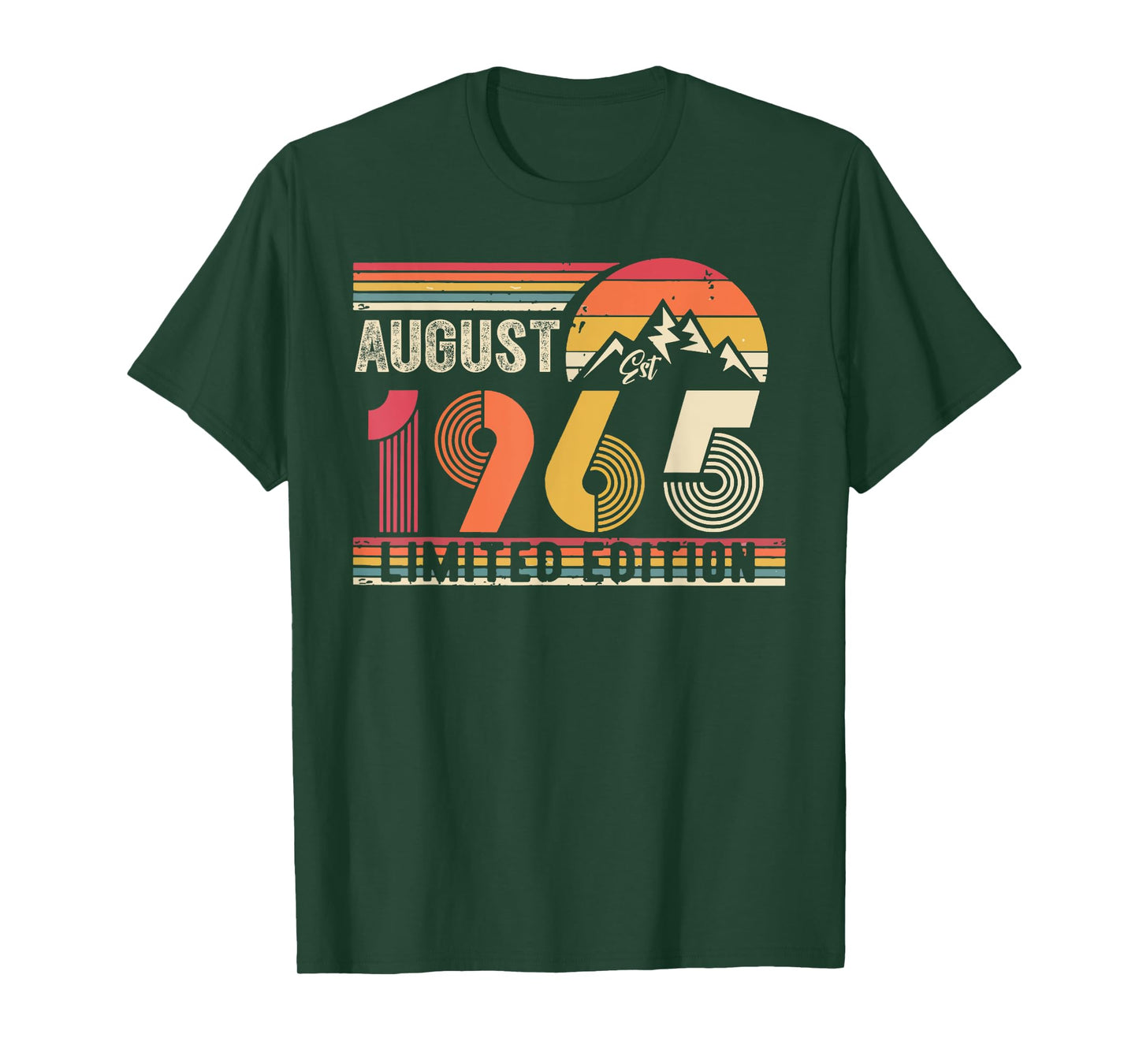 Vintage 1965 Limited Edition 60Year-Old August 60th Birthday T-Shirt