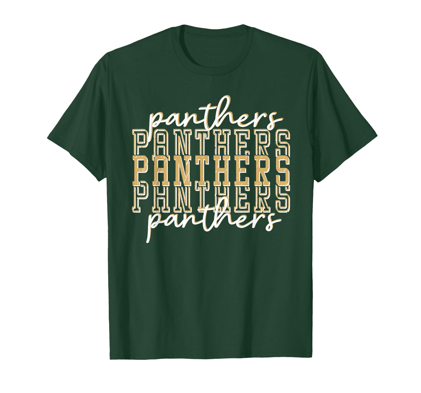 Panthers School Spirit Mascot Gold Panther Pride Mom Panther T-Shirt