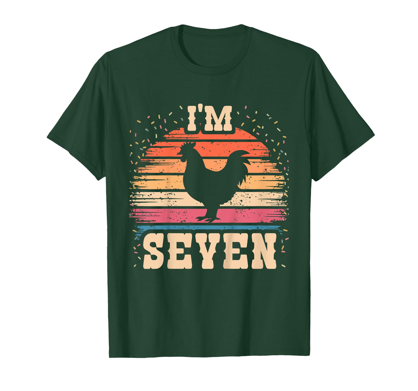 Chicken 7 Year Old Birthday Boy Girl 7th Chicken Birthday T-Shirt