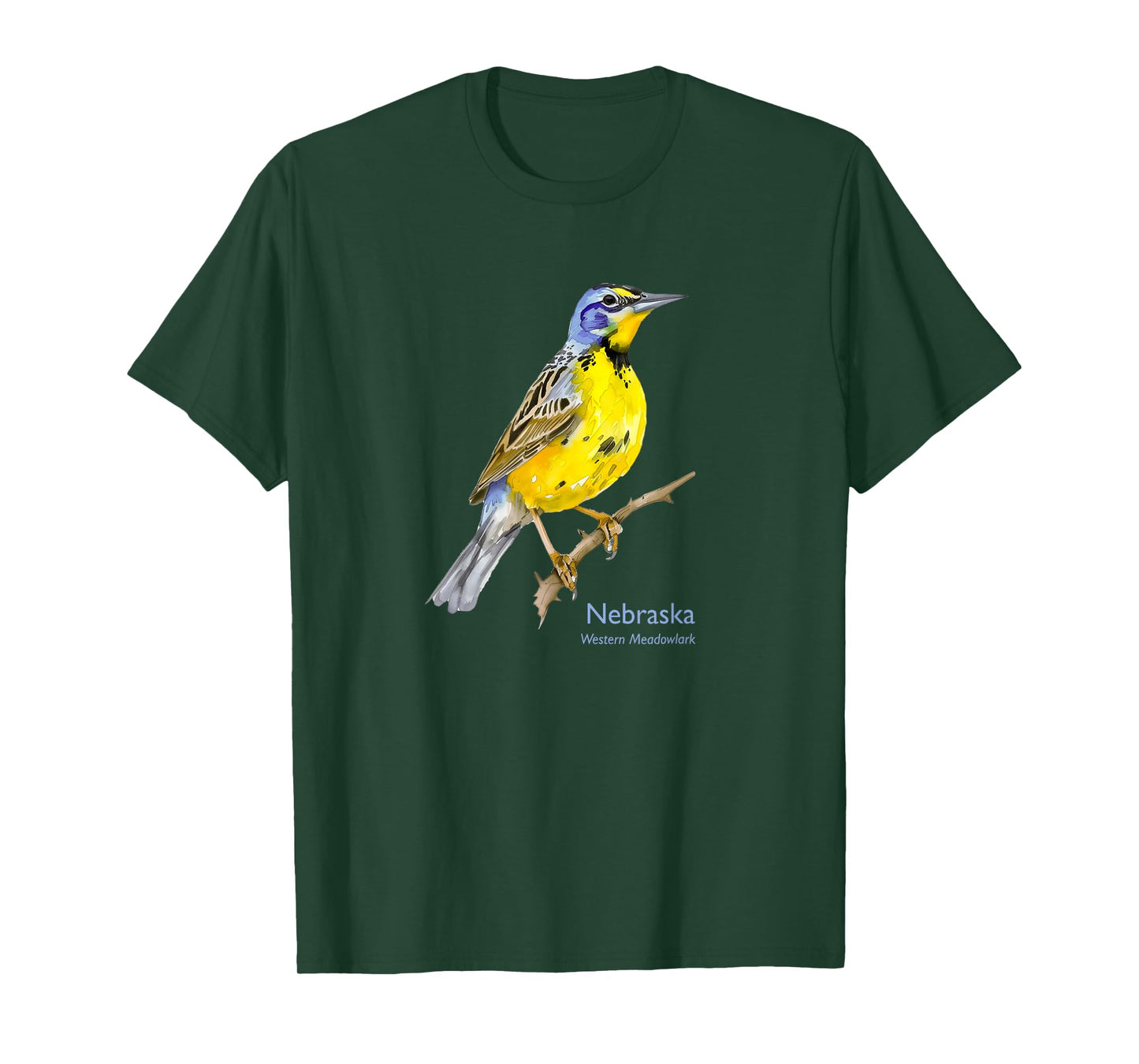 Nebraska Bird Western Meadowlark Birdwatching Birder T-Shirt