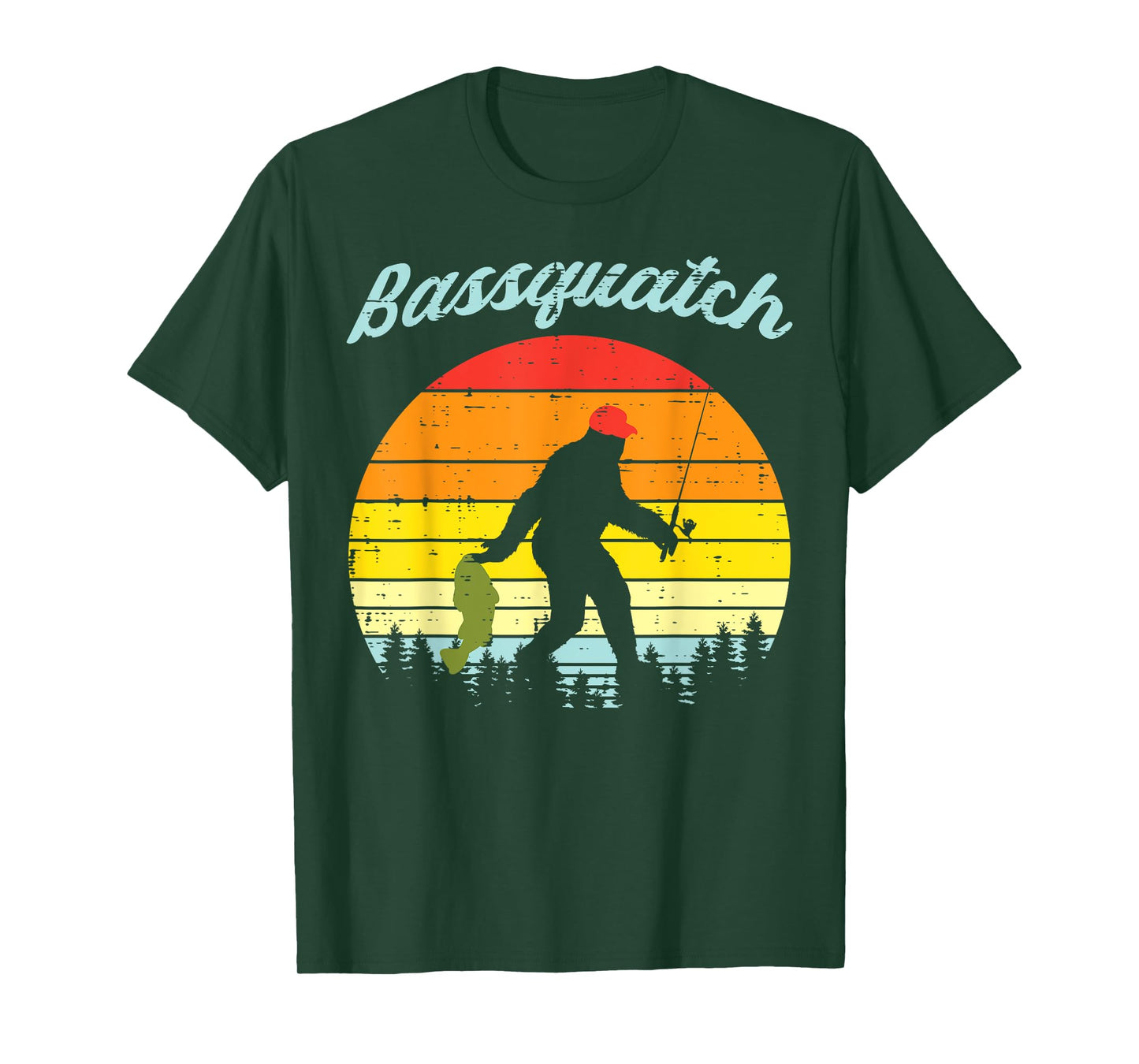Bassquatch Bigfoot Sasquatch Fish Fishing Fisherman Gift T-Shirt