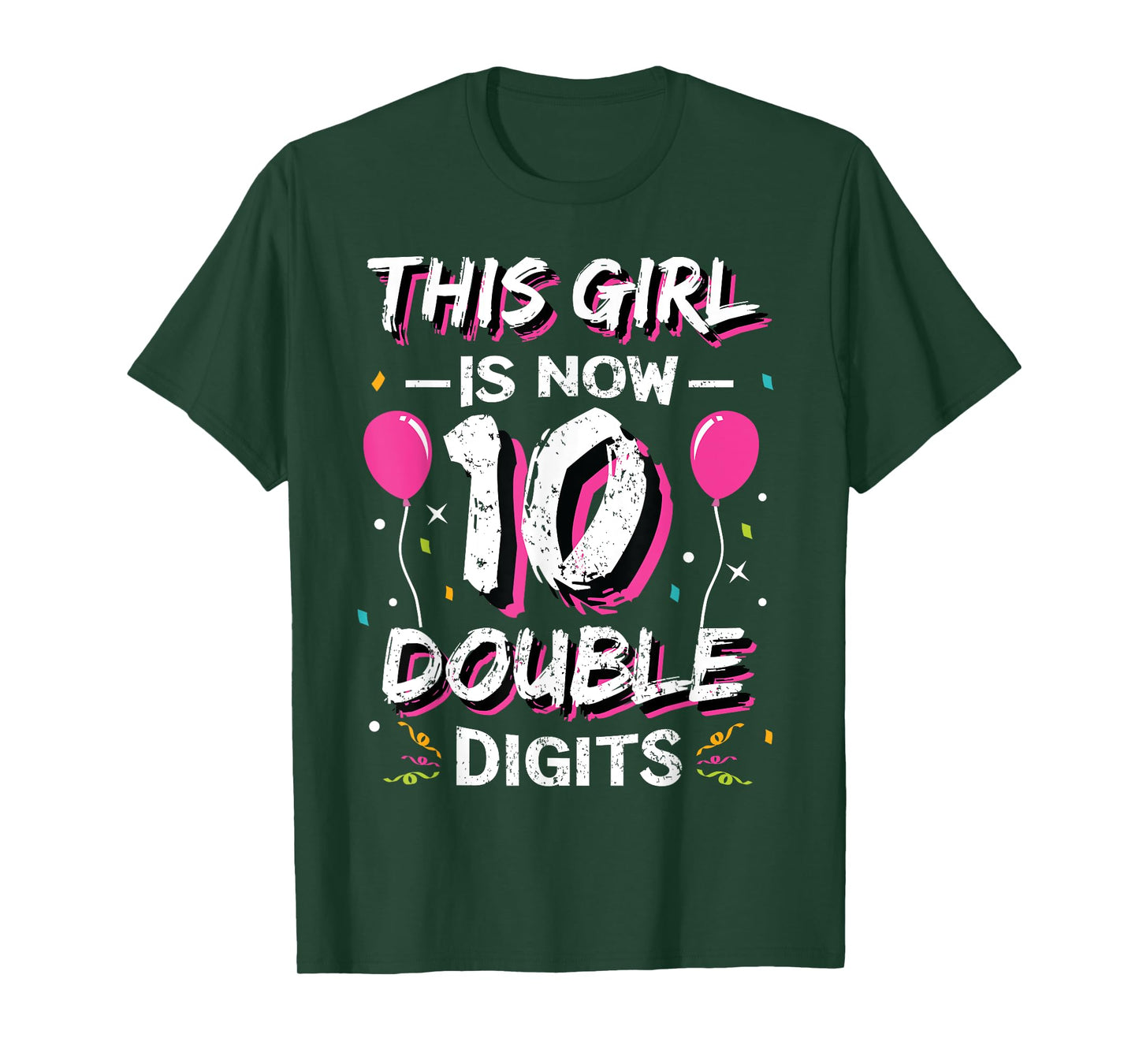 This Girl Is Now 10 Double Digits Shirt 10th birthday Gift T-Shirt