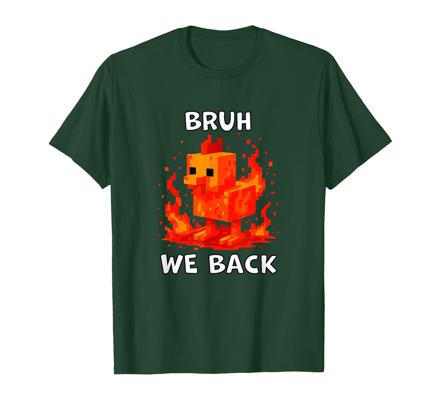Bruh We Back Boys Shirt Back to School Funny Chicken T-Shirt