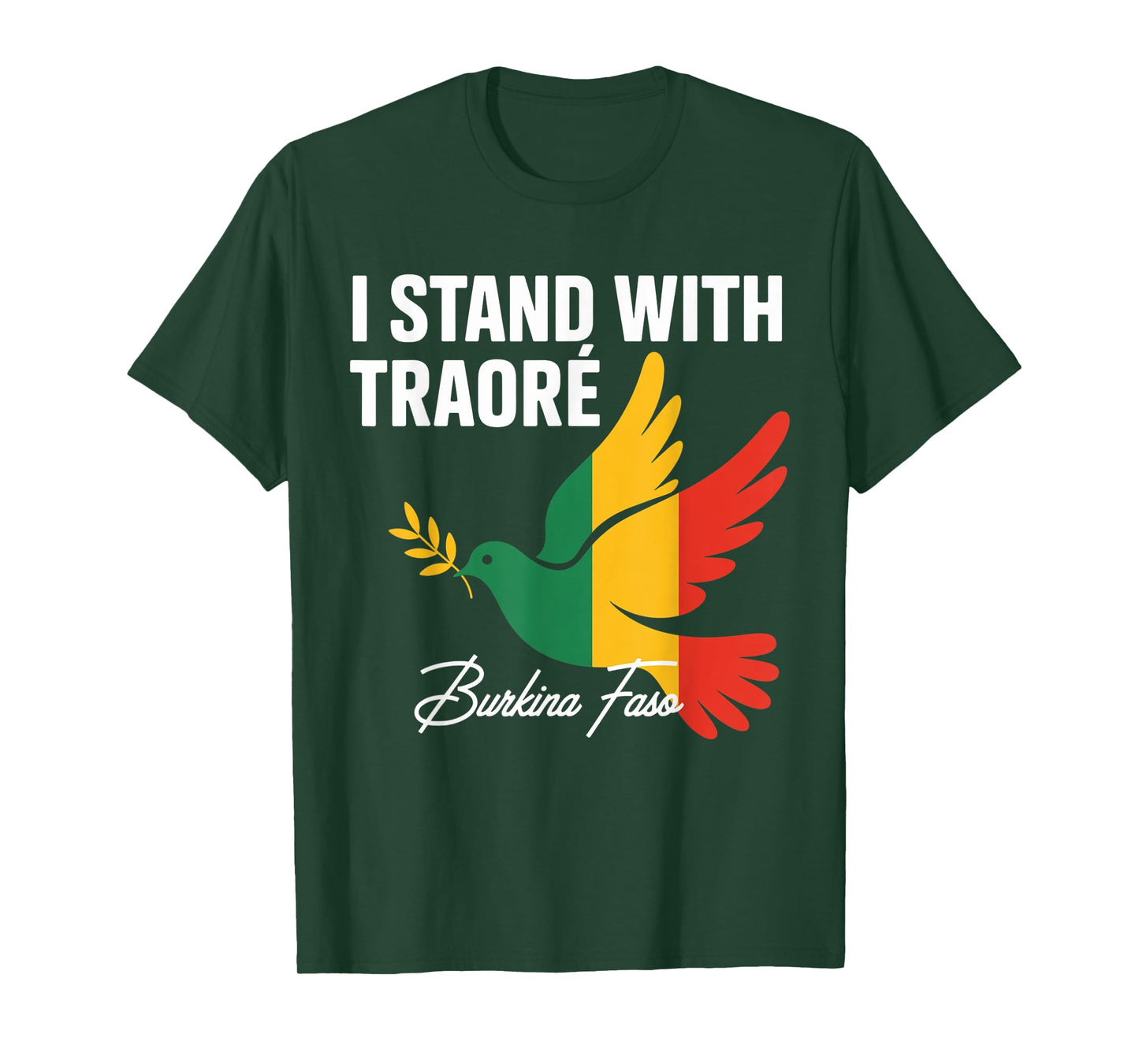 I Stand With Burkina Faso-Ibrahim Traoré Retro Bird T-Shirt