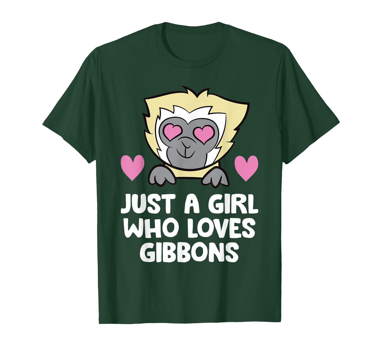 Just a Girl Who Loves Gibbons Cute Gibbon Monkey T-Shirt