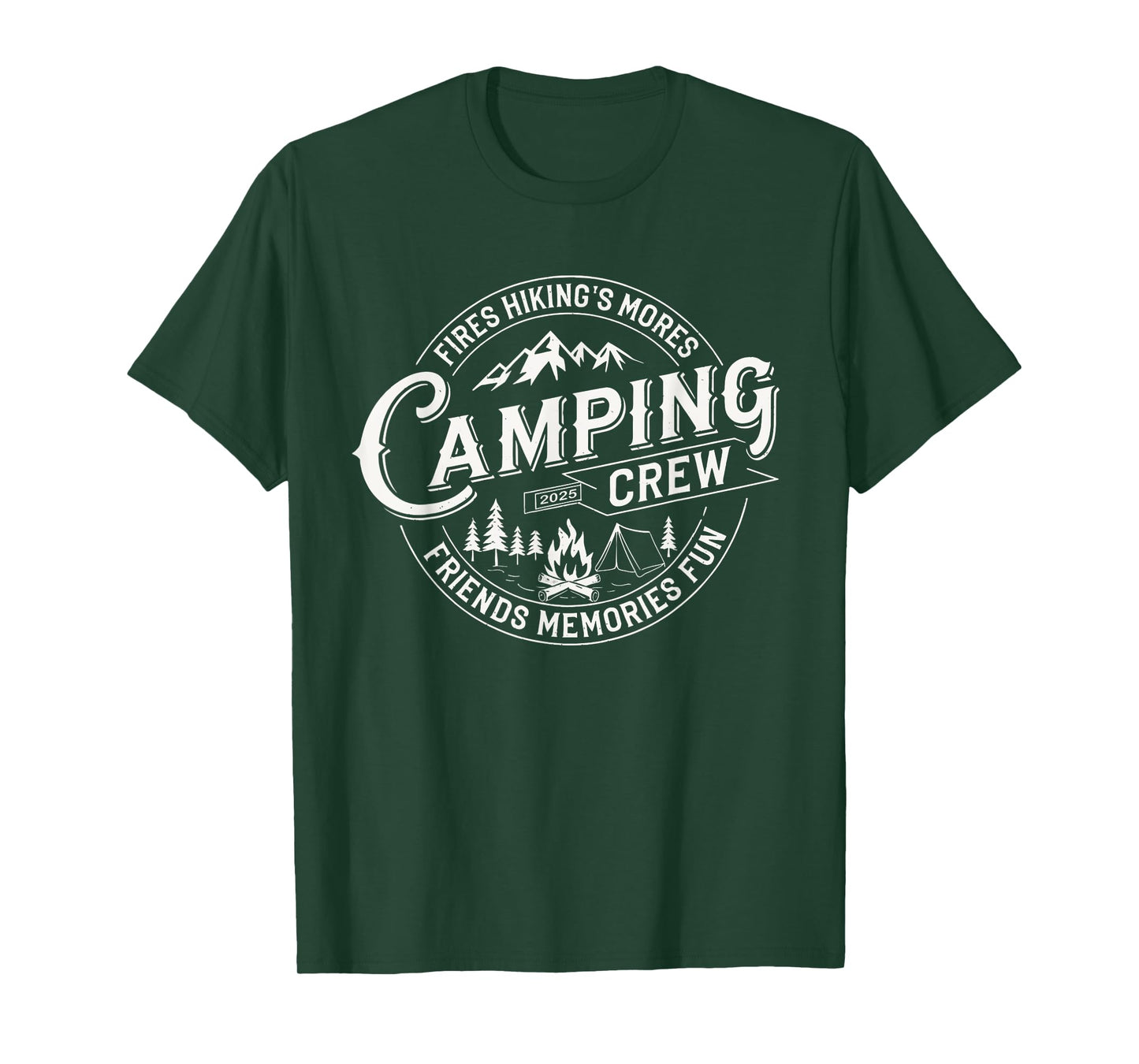 Camping Crew 2025 Matching for Family Camper Kid Girl Boy T-Shirt