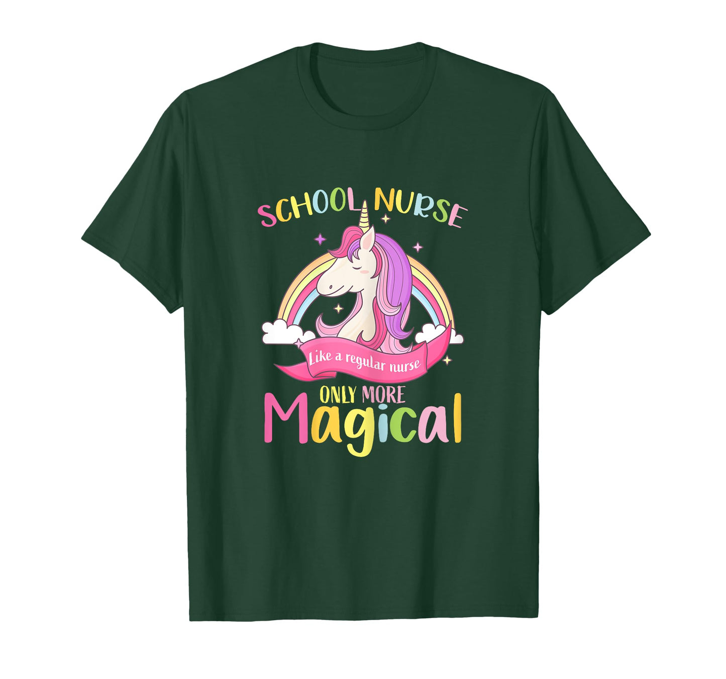 Cute School Nurse Unicorn Magical, Back To School T-Shirt