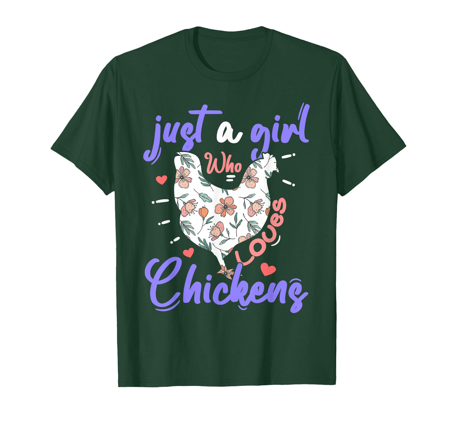 Just A Girl Who Loves Chickens Farmer Women Chicken Girls T-Shirt