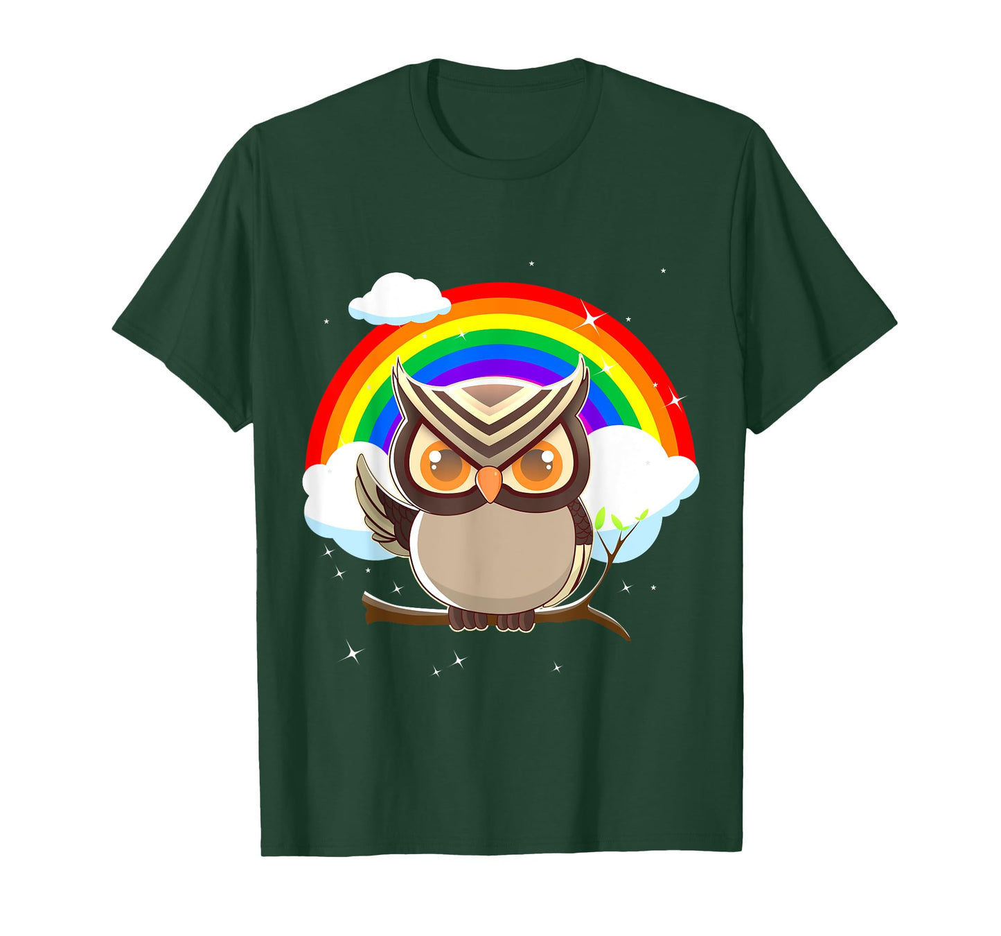 LGBT Gay Lesbian Pride Owl Rainbow Equality Bird Lovers T-Shirt