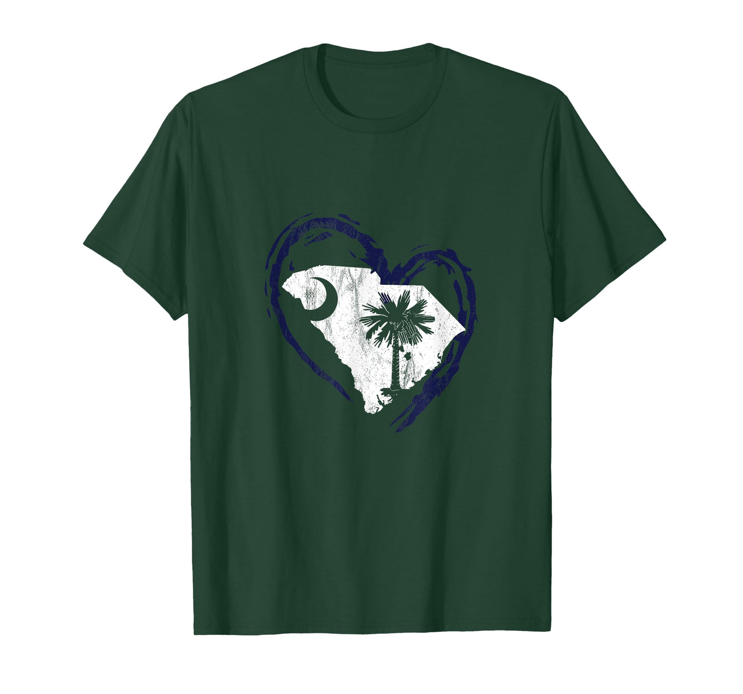 Love South Carolina Shirt Heart Moon And Palmetto Tree Tee T-Shirt