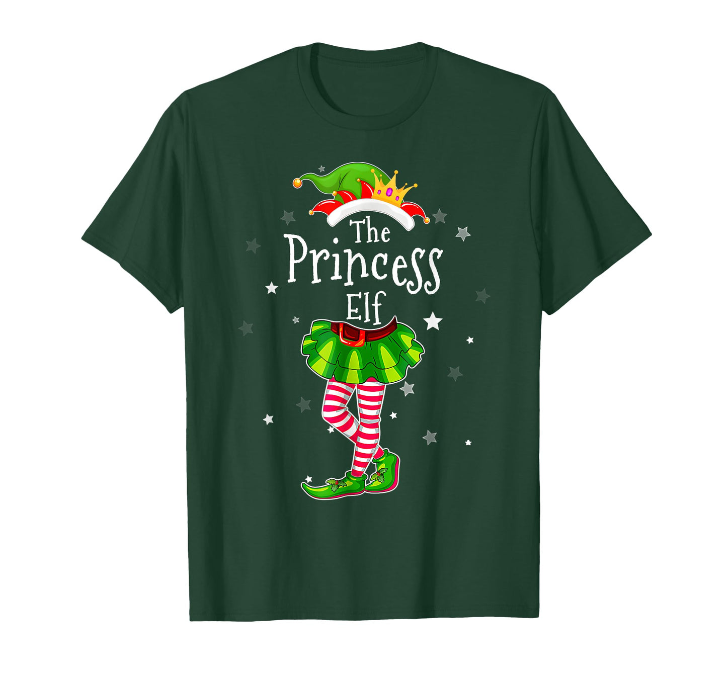 Princess Cute Elf Matching Family Group Christmas Party Girl T-Shirt