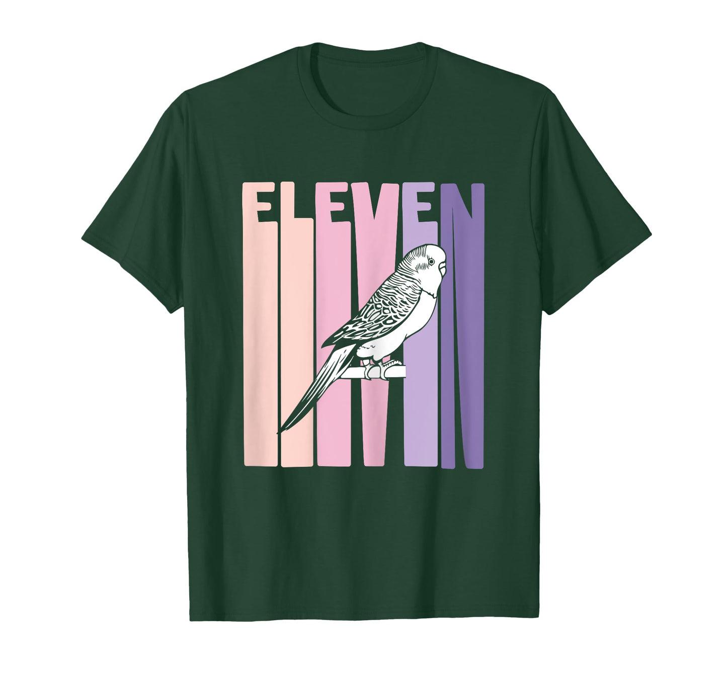 11 Year Old Budgie Parakeet Lover Birthday Girl 11th B-Day T-Shirt