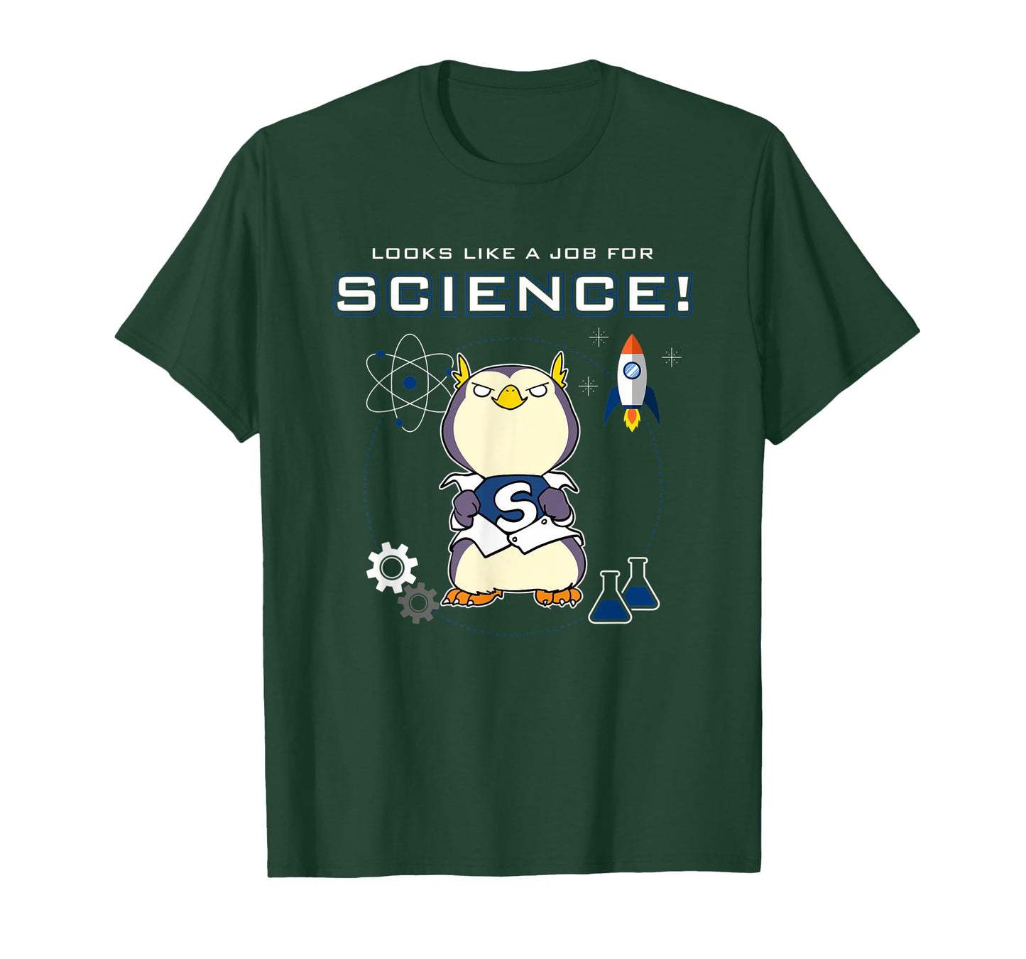 Looks Like A Job For Science Funny Scientist Lab Penguin T-Shirt