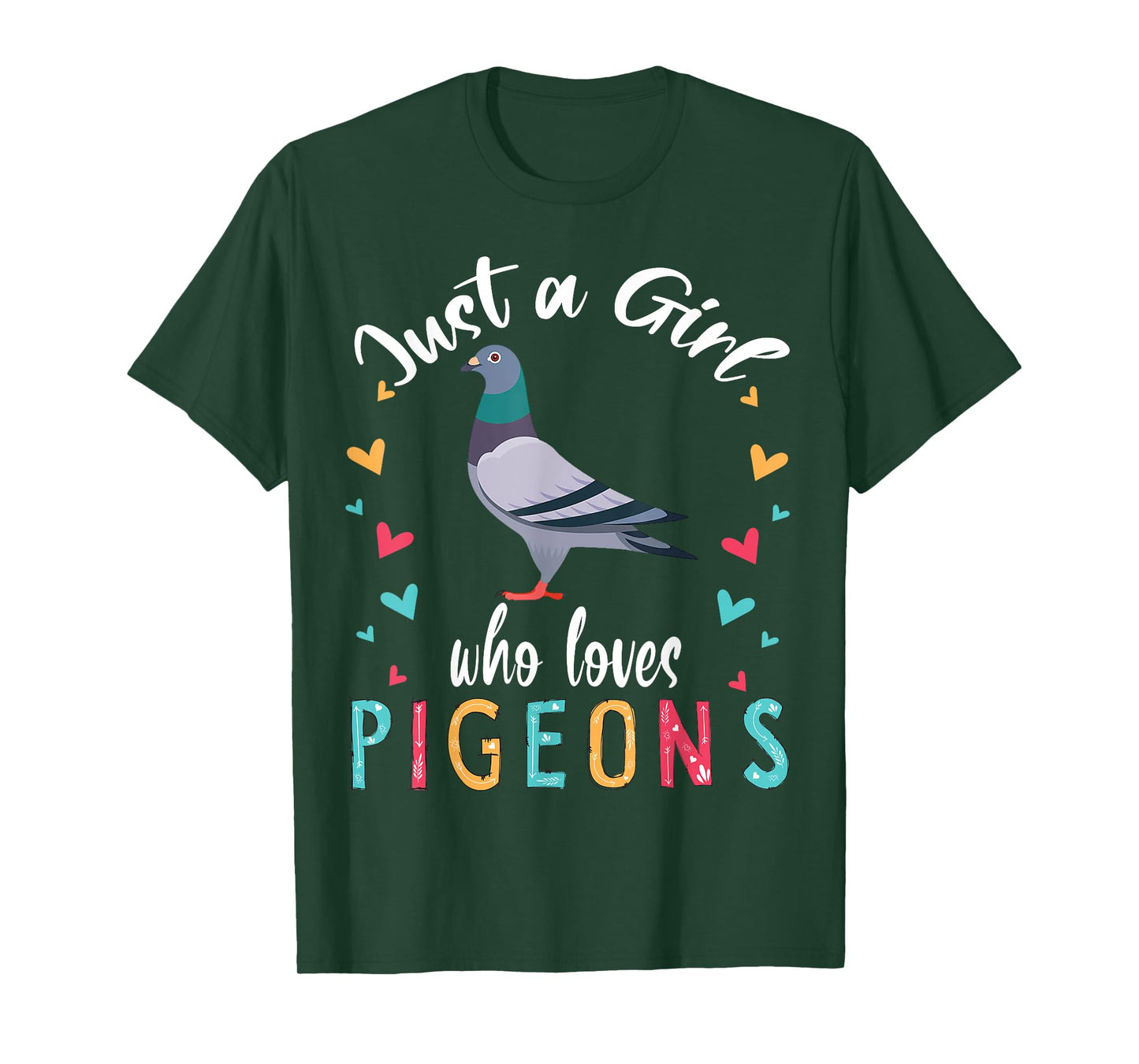 Just A Girl Who Loves Pigeons Cute Pigeon Bird Lover T-Shirt