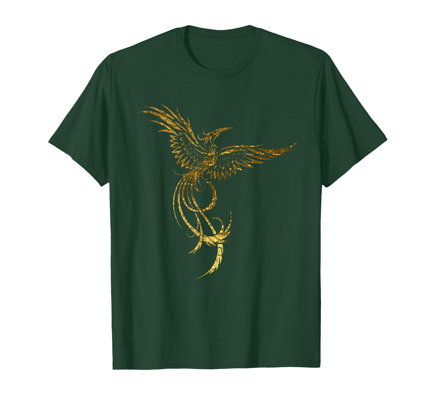 Golden Yellow Phoenix T-Shirt - Gold, Yellow & Brown Tones T-Shirt