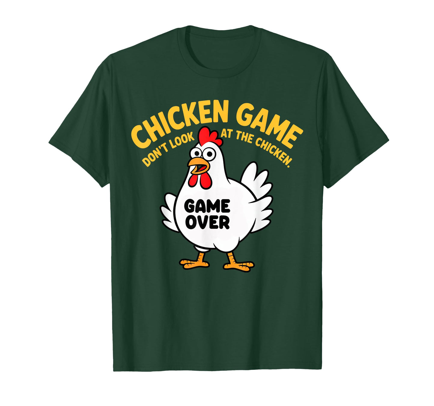 Funny Shirt Chicken Game Don't Look at the Chicken Meme Gag T-Shirt