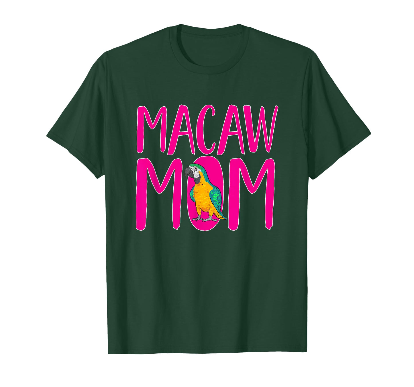 Macaw Mom Blue And Yellow Macaw Parrot T-Shirt