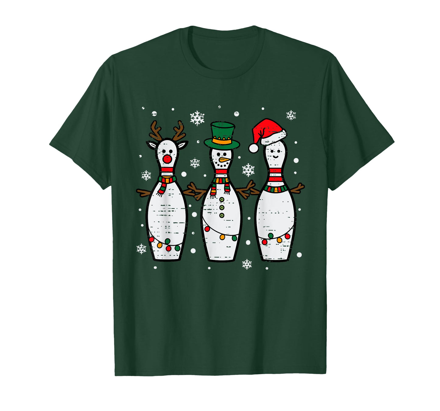 Christmas Bowling Hat Santa Bowler Xmas Sport Men Women Kids T-Shirt