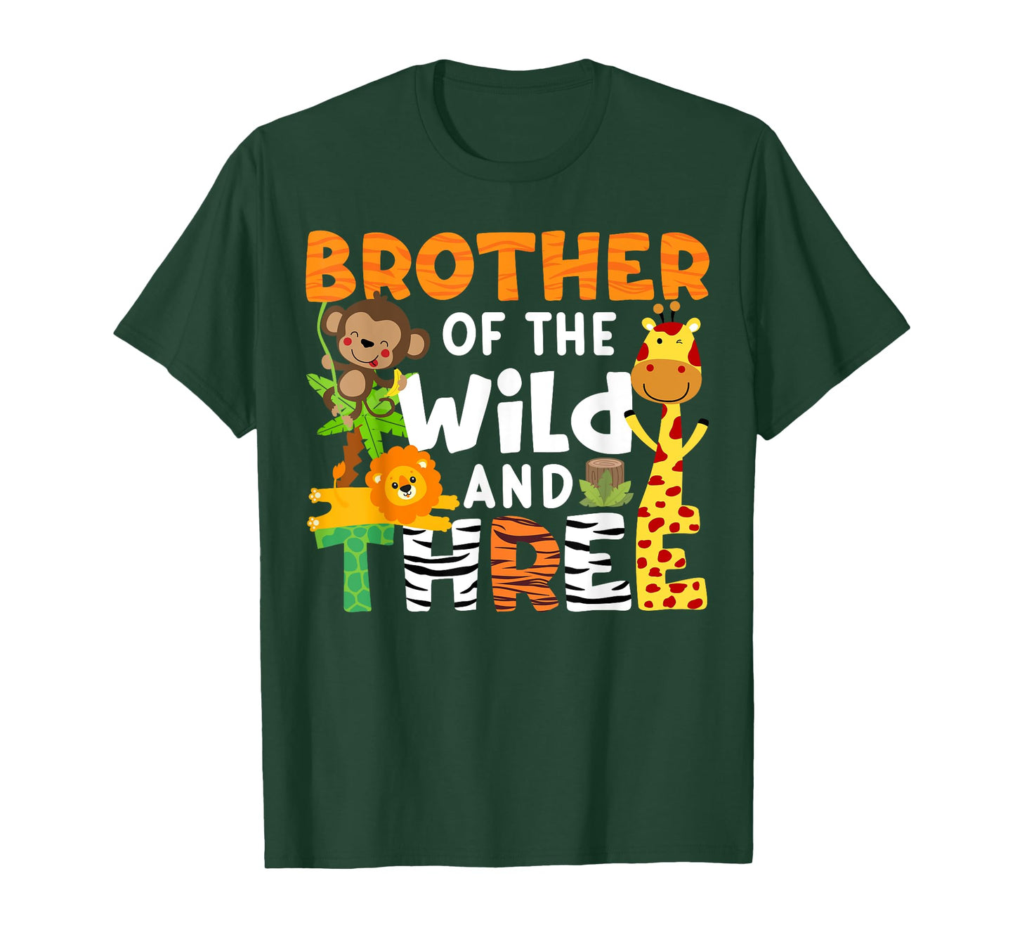 Brother Of The Wild and Three Zoo Theme Party Safari Jungle T-Shirt
