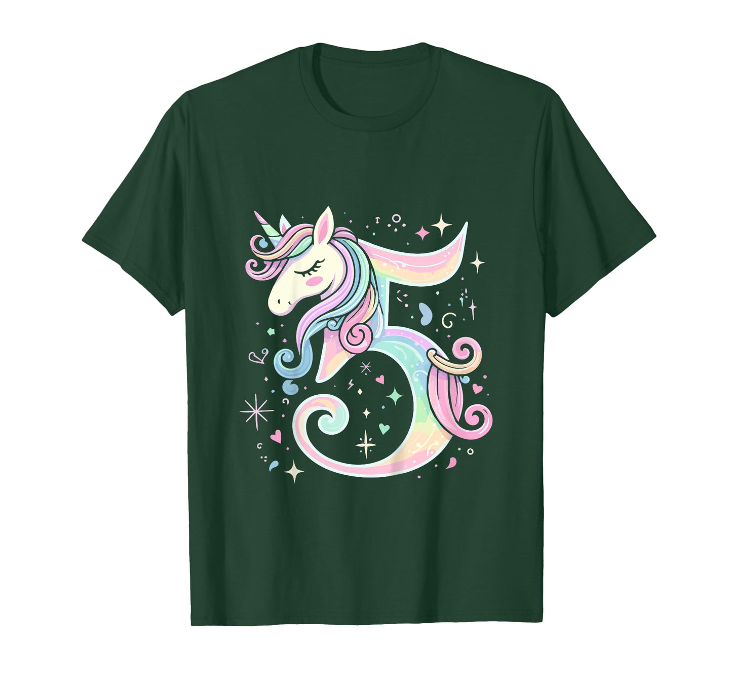 5th Birthday Party Unicorn 5 Years Old Unicorns T-Shirt