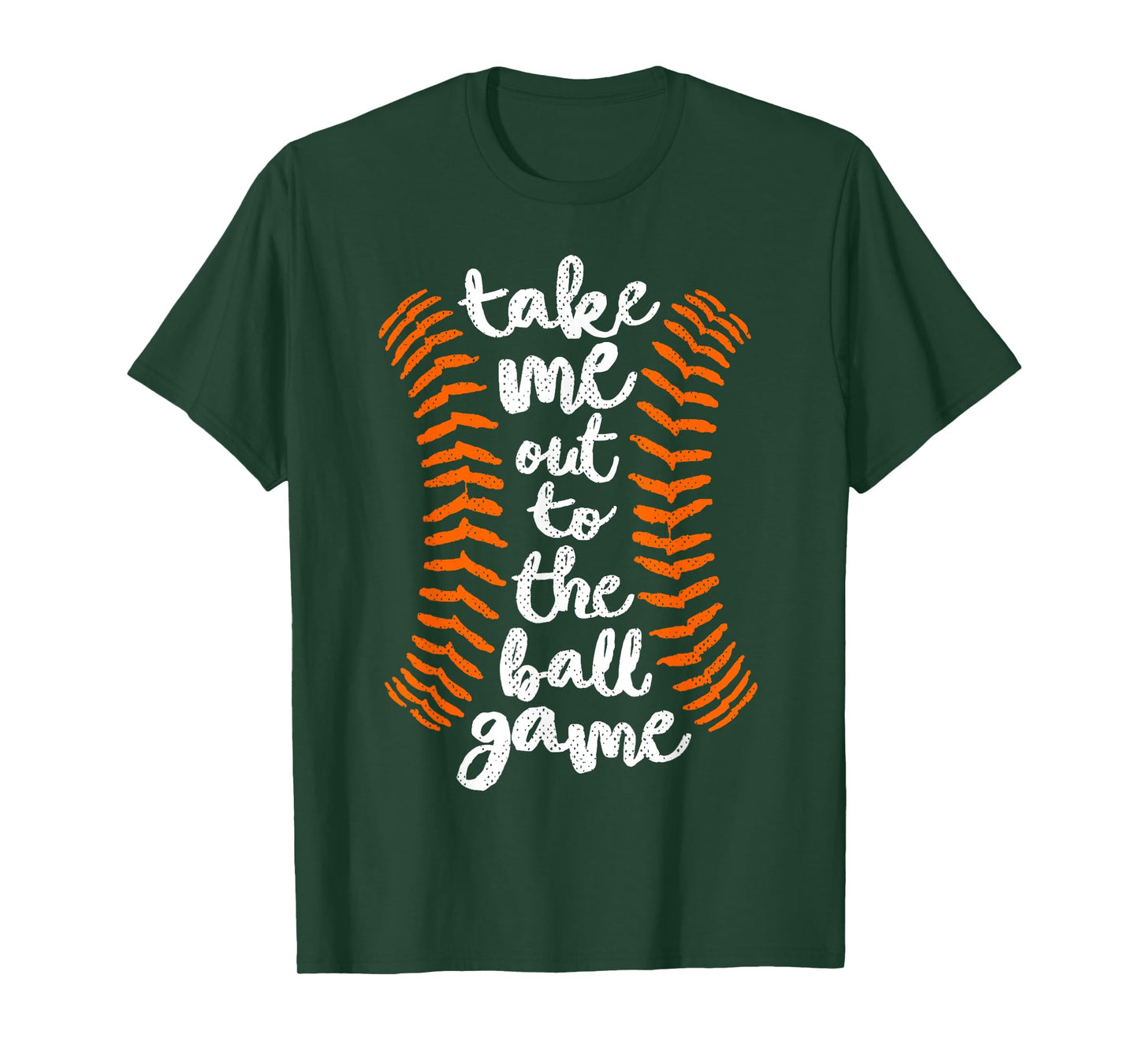 Take Me Out Ball Game Baseball Song Orange Black Blue T-Shirt