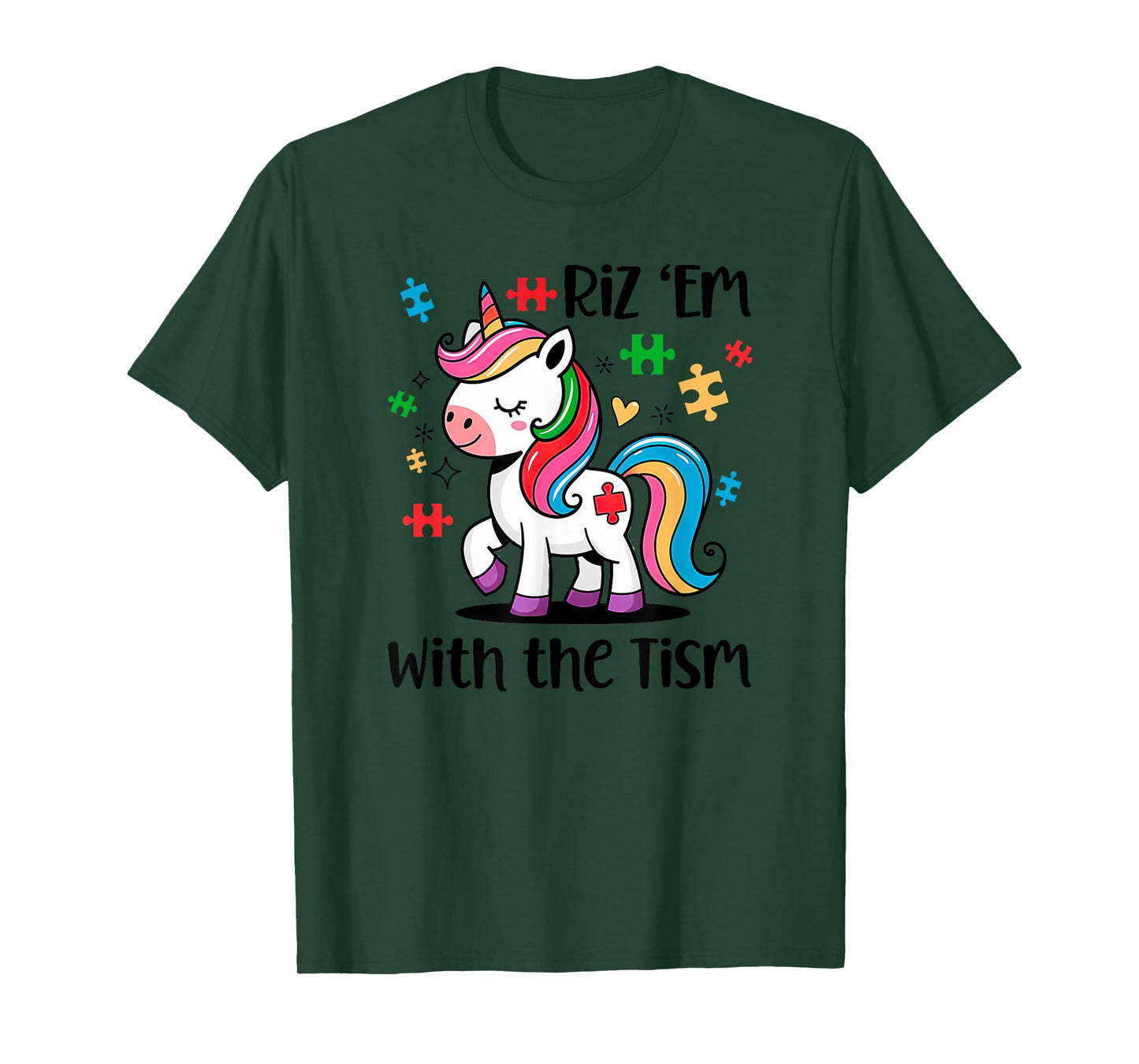 Riz 'Em with the Tism Unicorn Tee for Kids T-Shirt