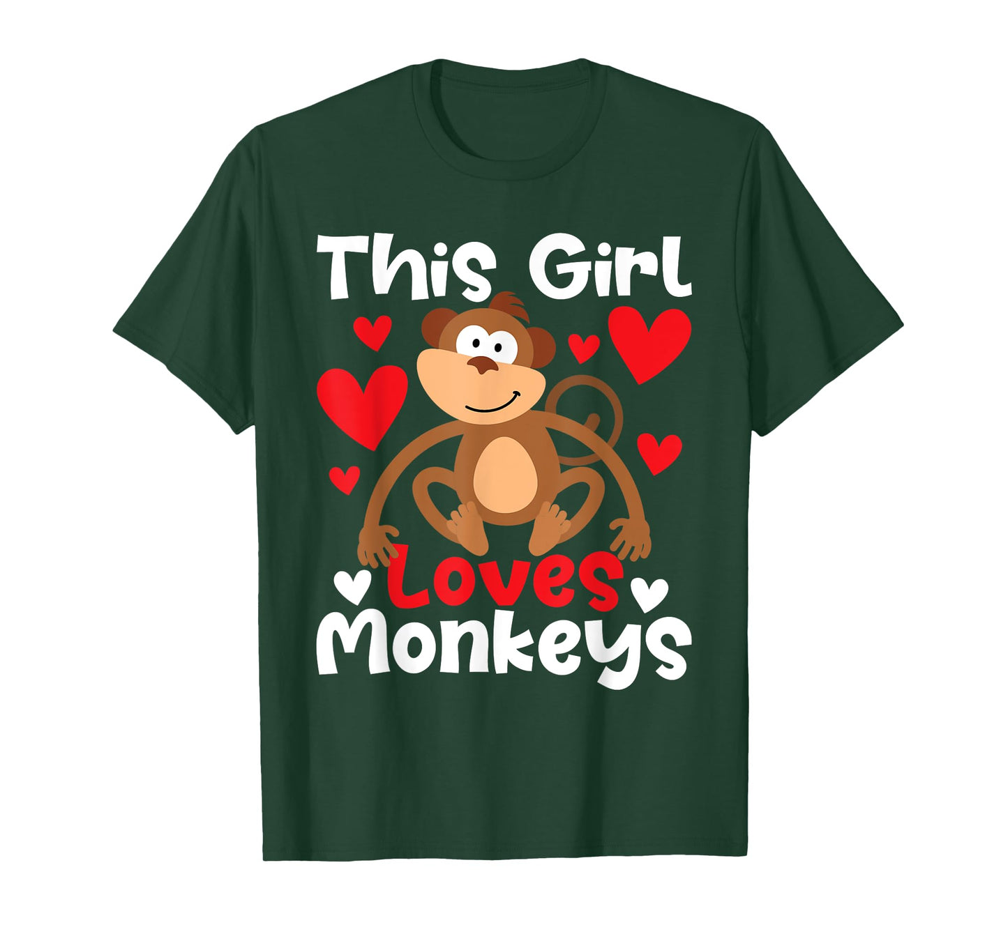 This Girl Loves Monkeys - Safari Zoo Animal Primate Lover T-Shirt