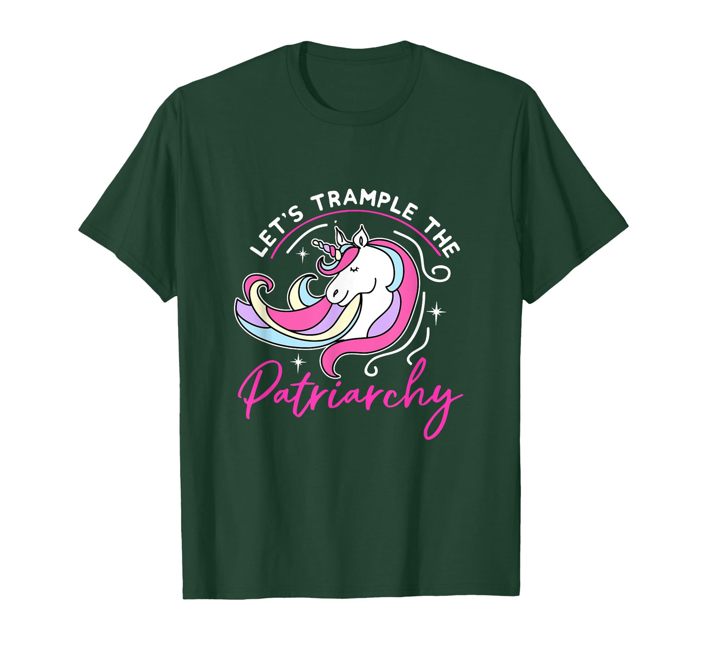 Trample The Patriarchy Funny Feminist Unicorn Social Justice T-Shirt