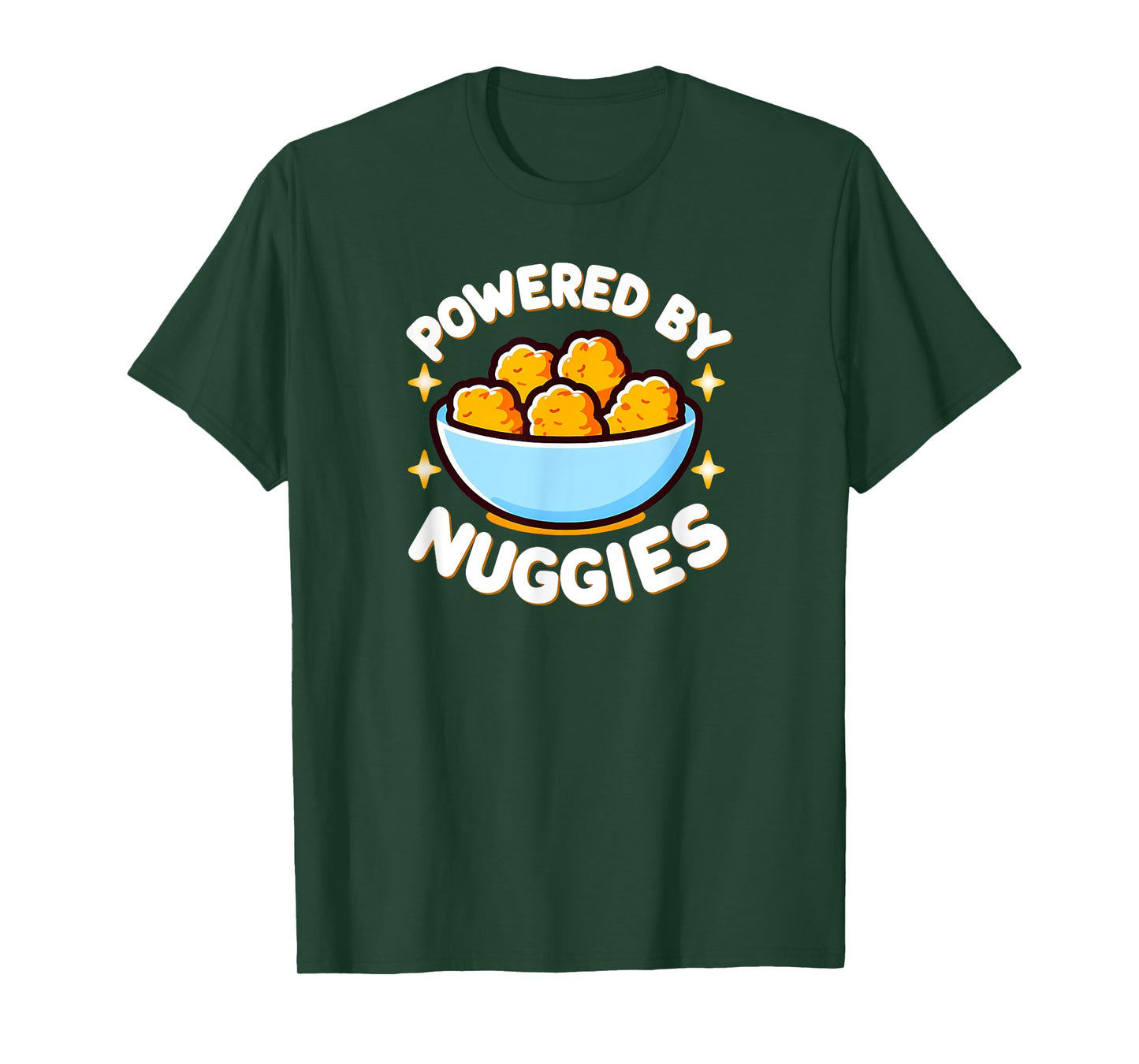 Powered by Nuggies, Funny Chicken Nuggets T-Shirt
