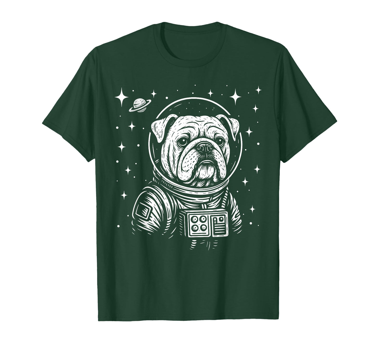 Astronaut English Bulldog Space Galaxy Dog Lovers T-Shirt