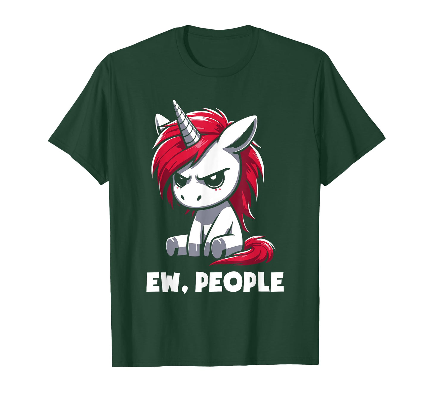 Ew People Unicorn Funny Sarcastic Humor Introvert T-Shirt