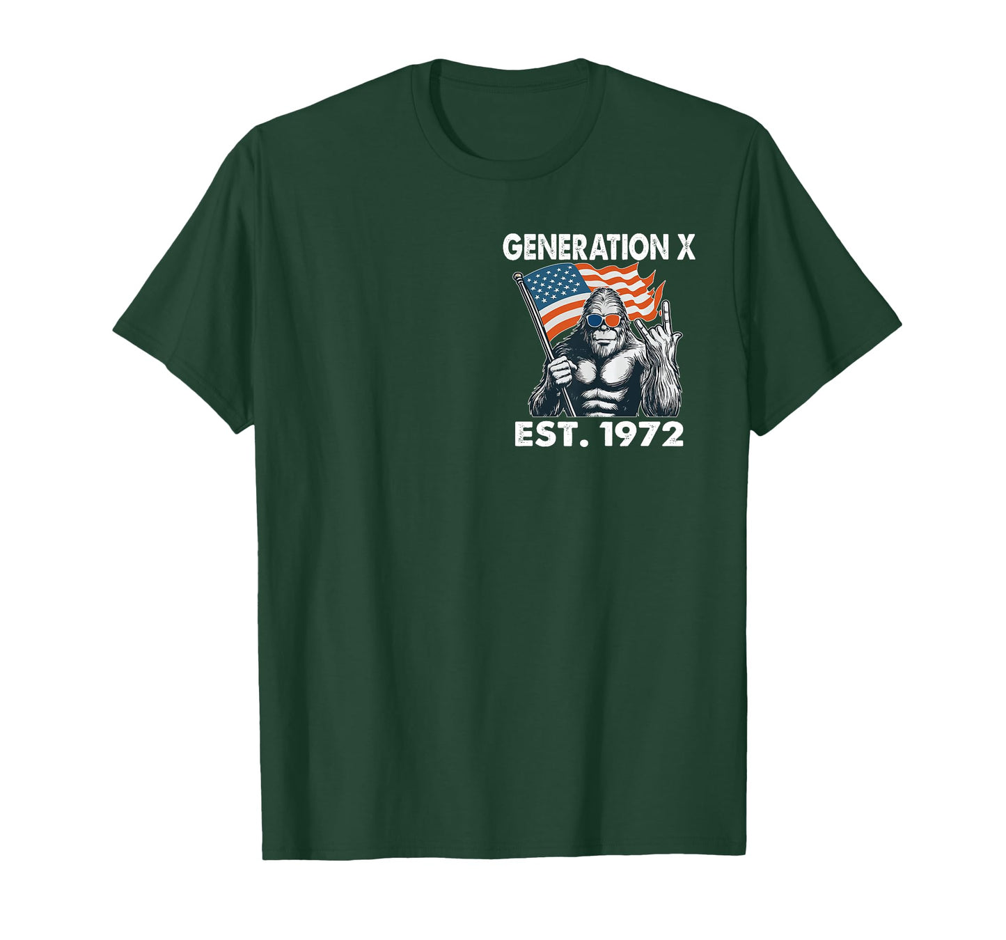 Gen X 1972 Walk Away I Am A Grumpy Old Man Bigfoot (2 SIDES) T-Shirt