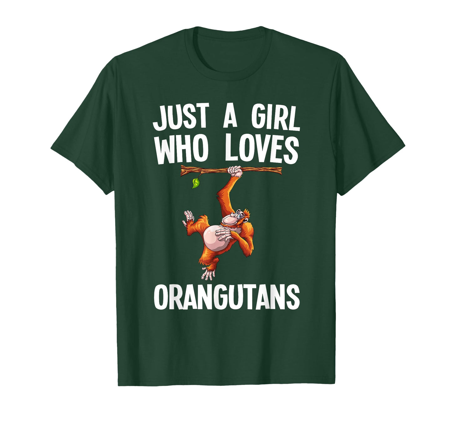 Funny Orangutan Art For Girls Women Monkey Orang Ape Lover T-Shirt