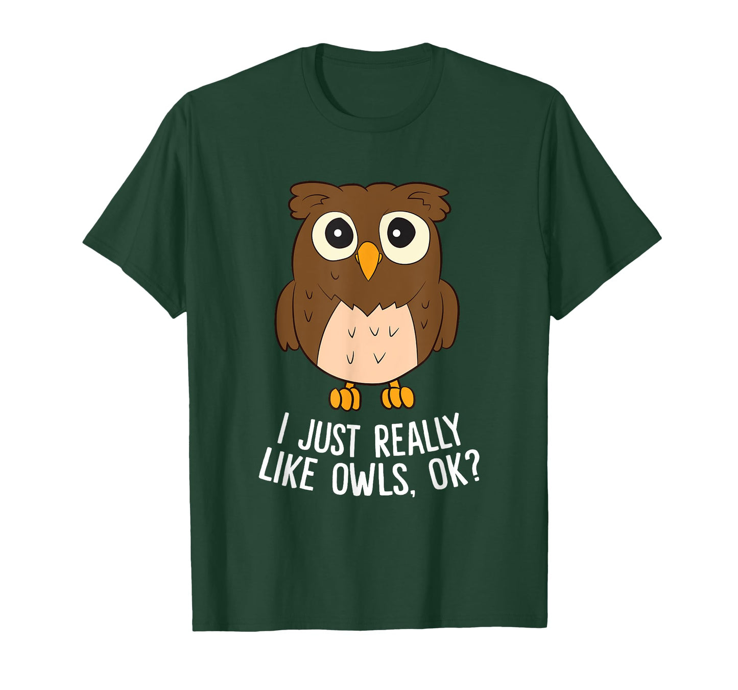 Cute Bird Tees Unisex-Adults Owl Lovers Funny Owl Graphic T-Shirt Black Small