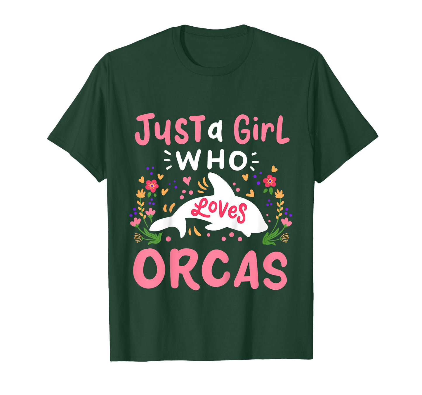Kids Orca Whale Just A Girl Who Loves Orcas T-Shirt