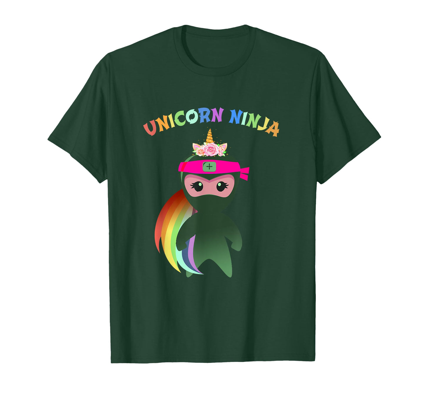 Purple UNICORN NINJA Disguise Birthday Girls Kids & Teachers T-Shirt