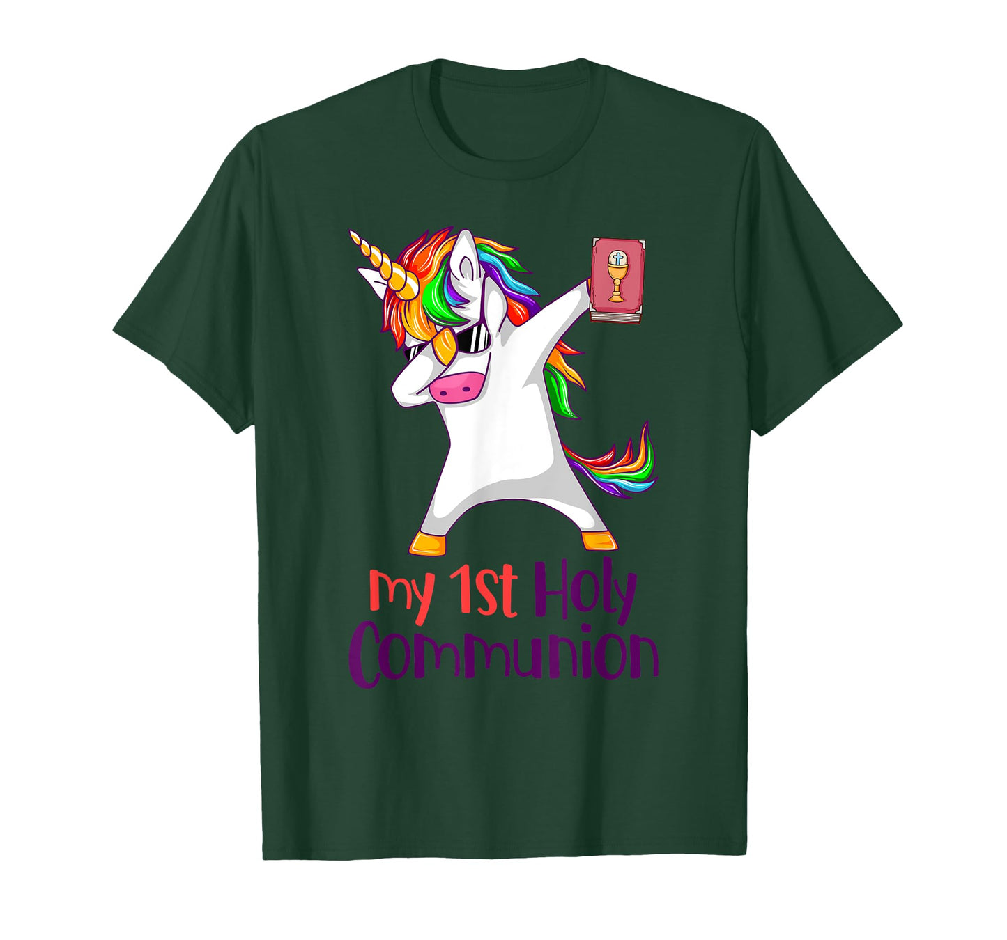 Dabbing Unicorn My 1st Holy Communion Christian Cute Unicorn T-Shirt