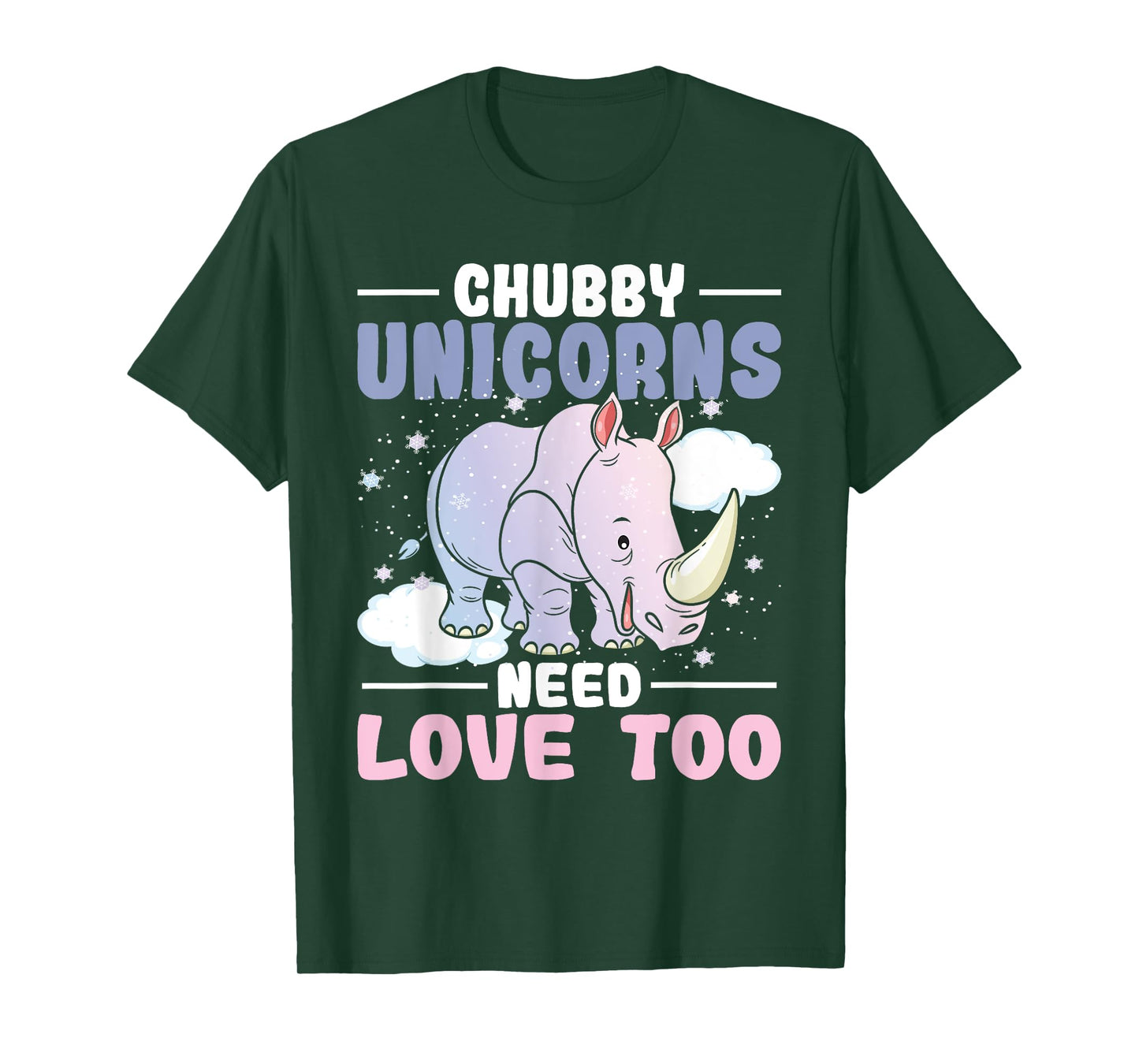 Chubby Unicorns Need Love Too - Zookeeper Rhino Rhinoceros T-Shirt