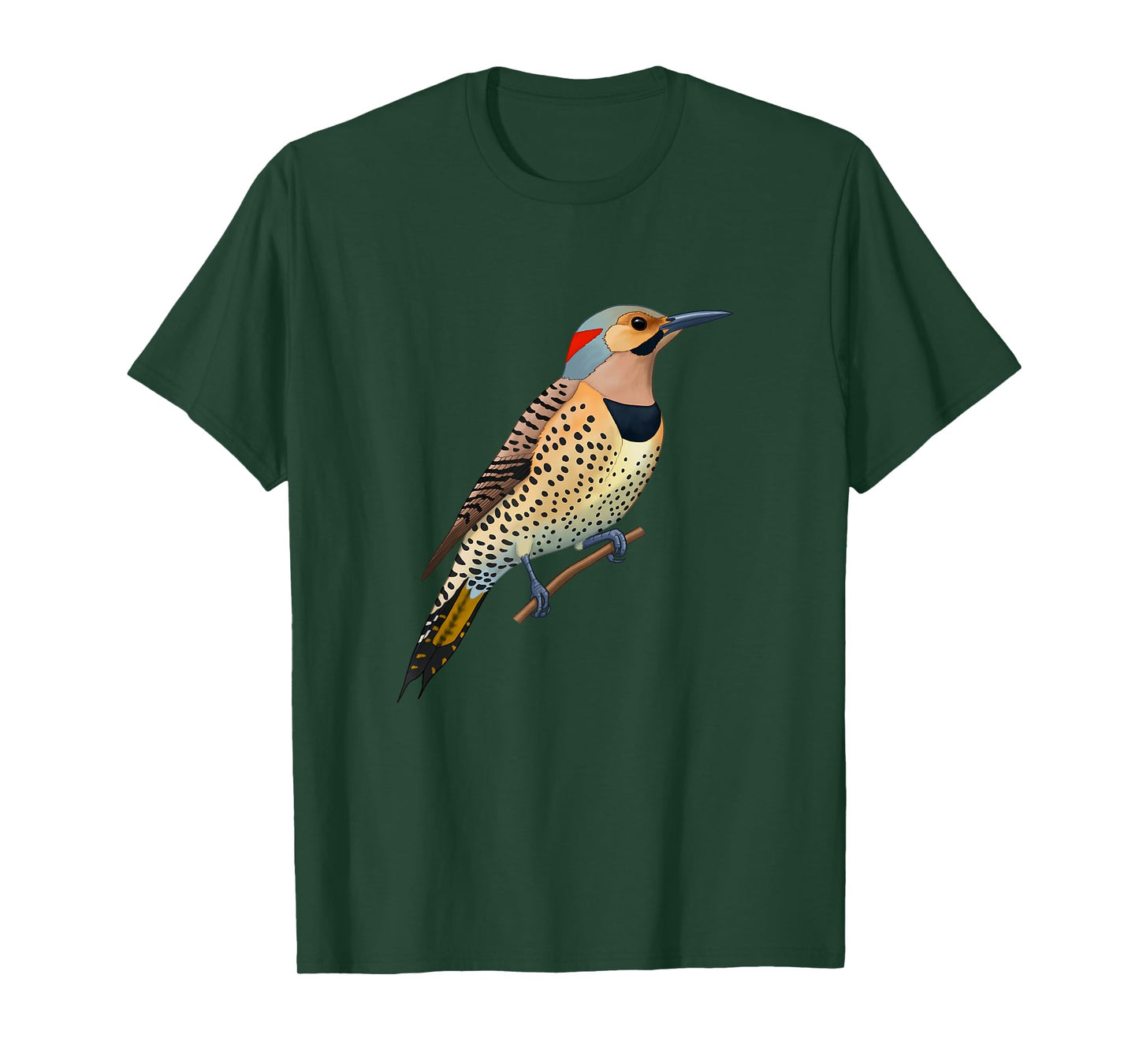 Yellow Shafted Northern Flicker Woodpecker Bird Lover Gift T-Shirt