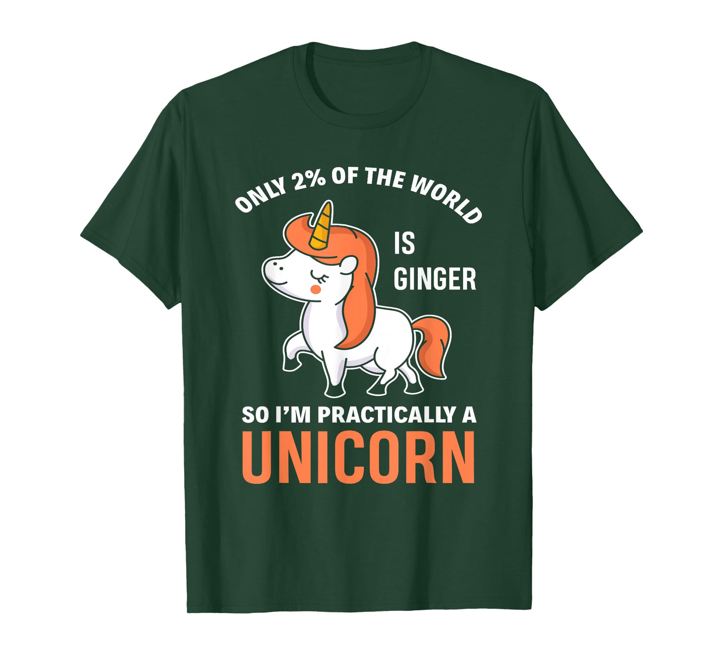 Funny Redhead Unicorn Ginger Woman Girls Gift T-Shirt
