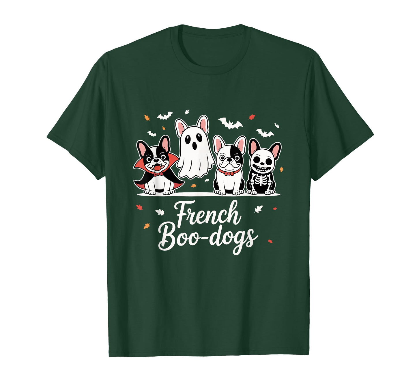 French Boo-Dog Halloween Ghost French Bulldog Fall Autumn T-Shirt