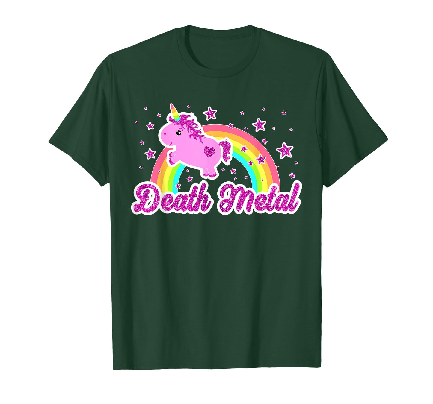 Death Metal Music Funny Ironic Cool Unicorn Tee Festival T-Shirt