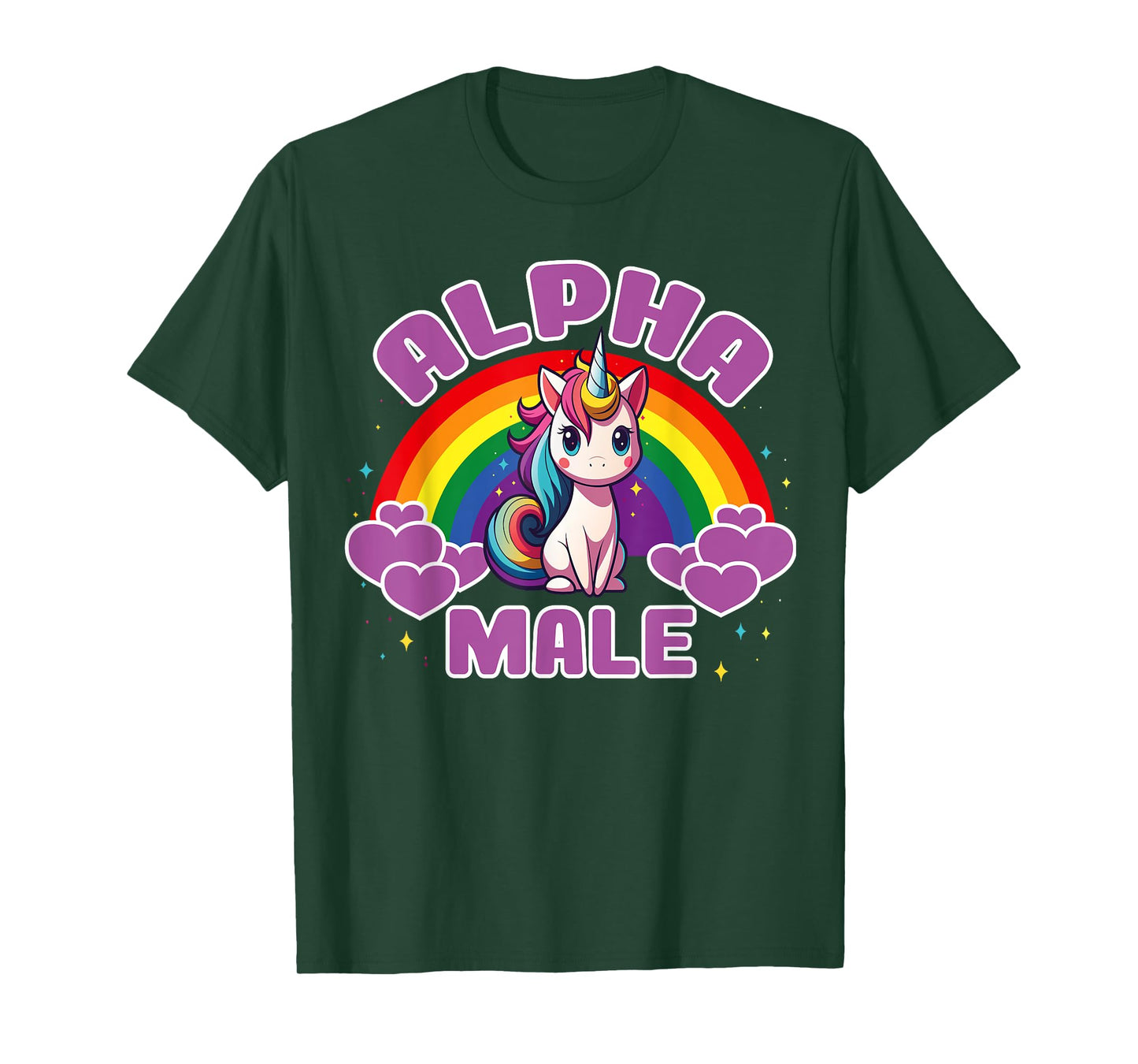 Funny Cute Alpha Male Unicorn, Sarcastic Humor Macho T-Shirt